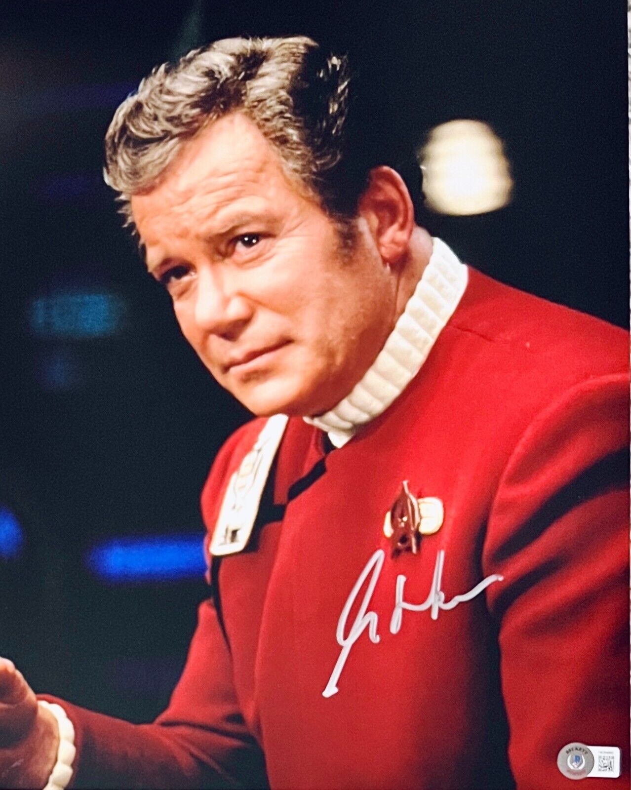 William Shatner Signed 11x14 Star Trek Captain Kirk Photo Beckett BAS Witnessed