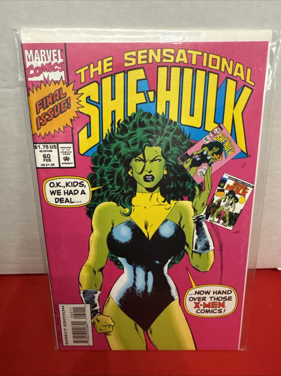 Sensational She-Hulk #60 1994 Marvel Comics Final Issue John Byrne Cover Sensational She-Hulk #60 1994 Marvel Comics Final Issue John Byrne Cover