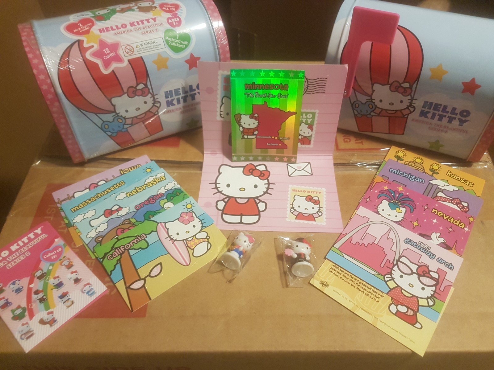 upper deck hello kitty america the beautiful series 2 Mailbox Tin Collection NIB upper deck hello kitty america the beautiful series 2 Mailbox Tin Collection NIB