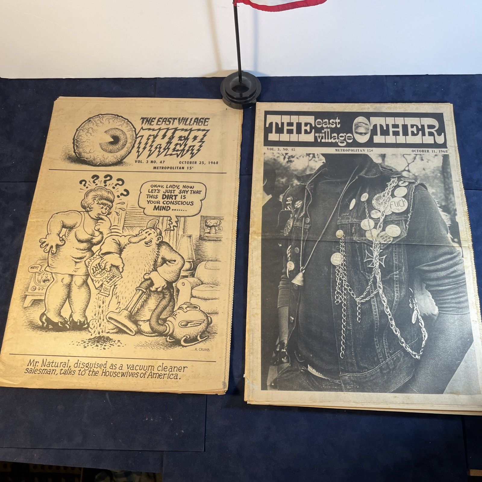Vintage The East Village Other Underground Newspaper CRUMB October 11 & 25, 1968