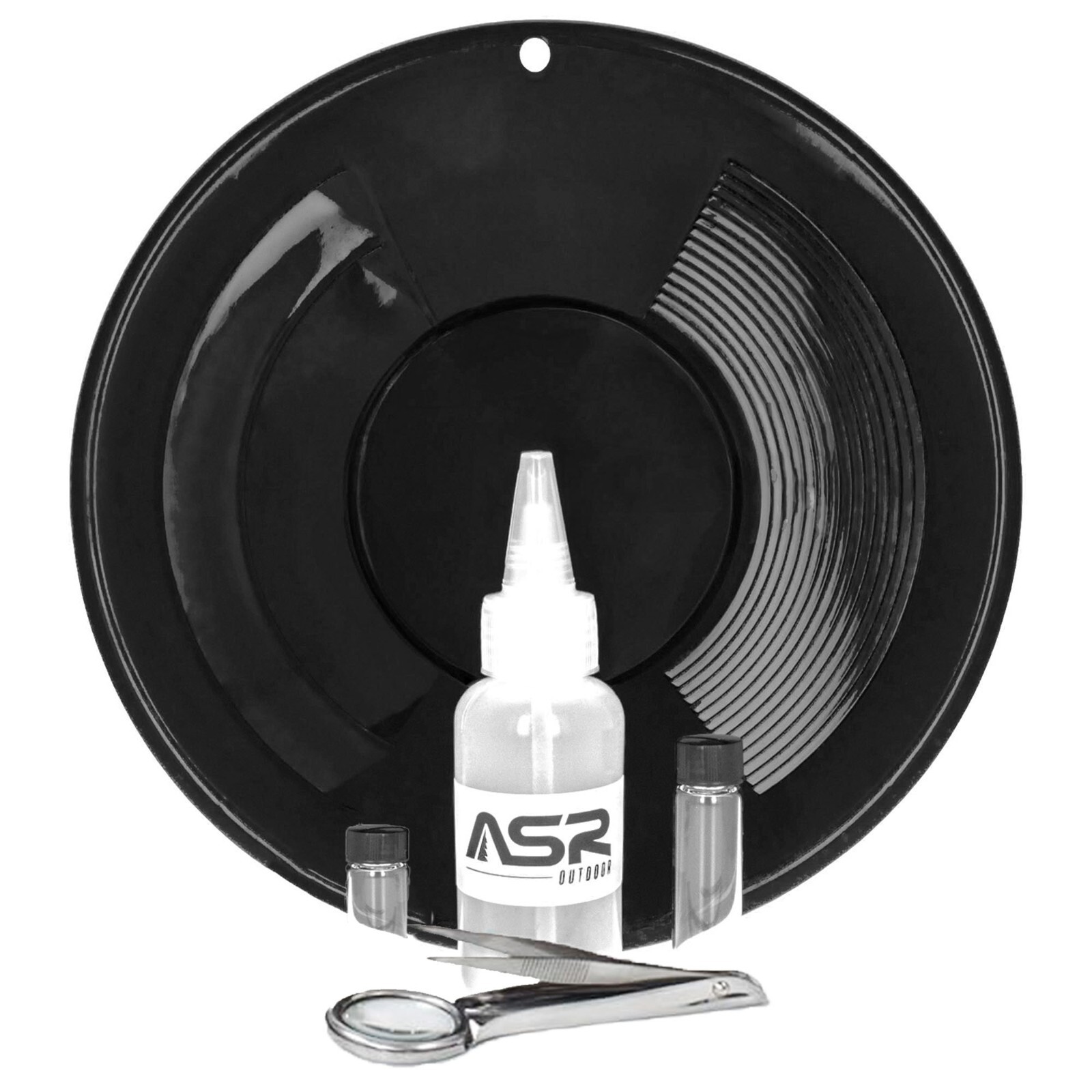 ASR Outdoor Black Gold Pan Gold Prospecting Beginners Kit, 5 Piece ASR Outdoor Black Gold Pan Gold Prospecting Beginners Kit, 5 Piece