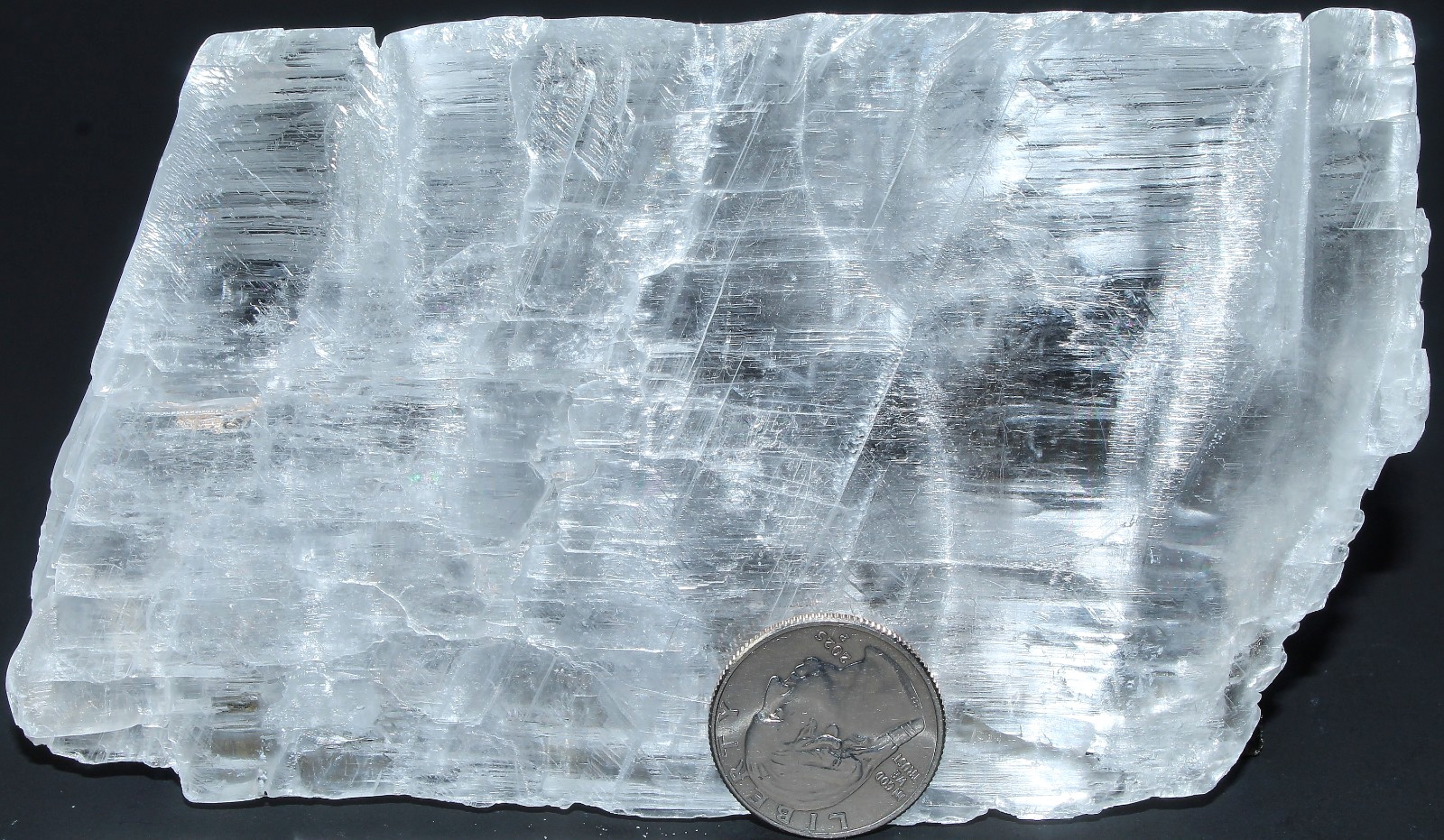 XL AAA Utah Ice Selenite Slab / 5.81" (147.57mm) / 15.90 oz (450.75gr) / 3675