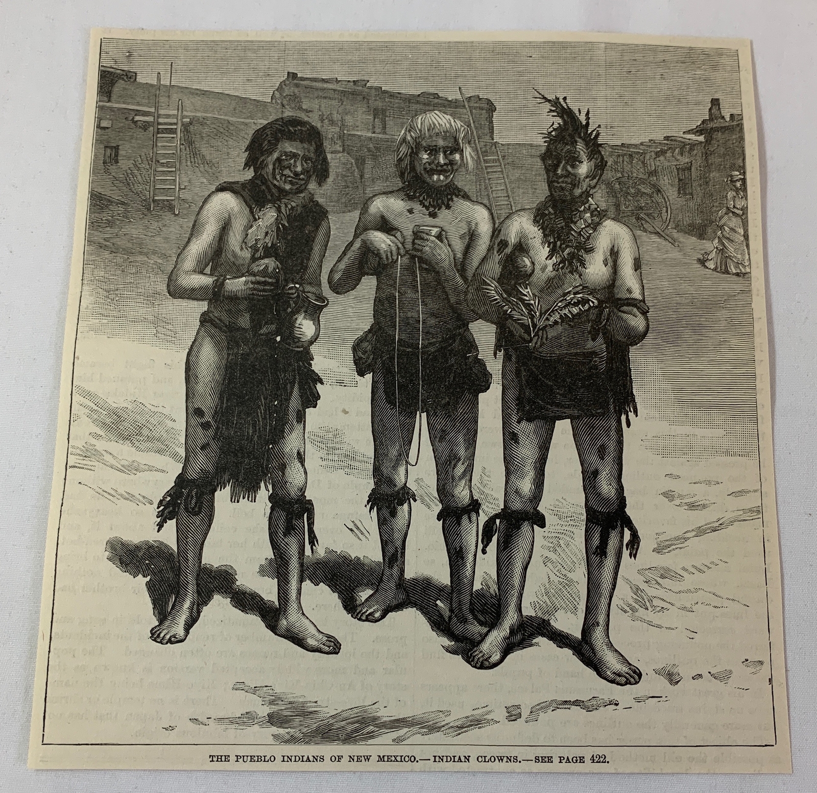 1883 magazine engraving~ PUEBLO INDIAN CLOWNS 1883 magazine engraving~ PUEBLO INDIAN CLOWNS