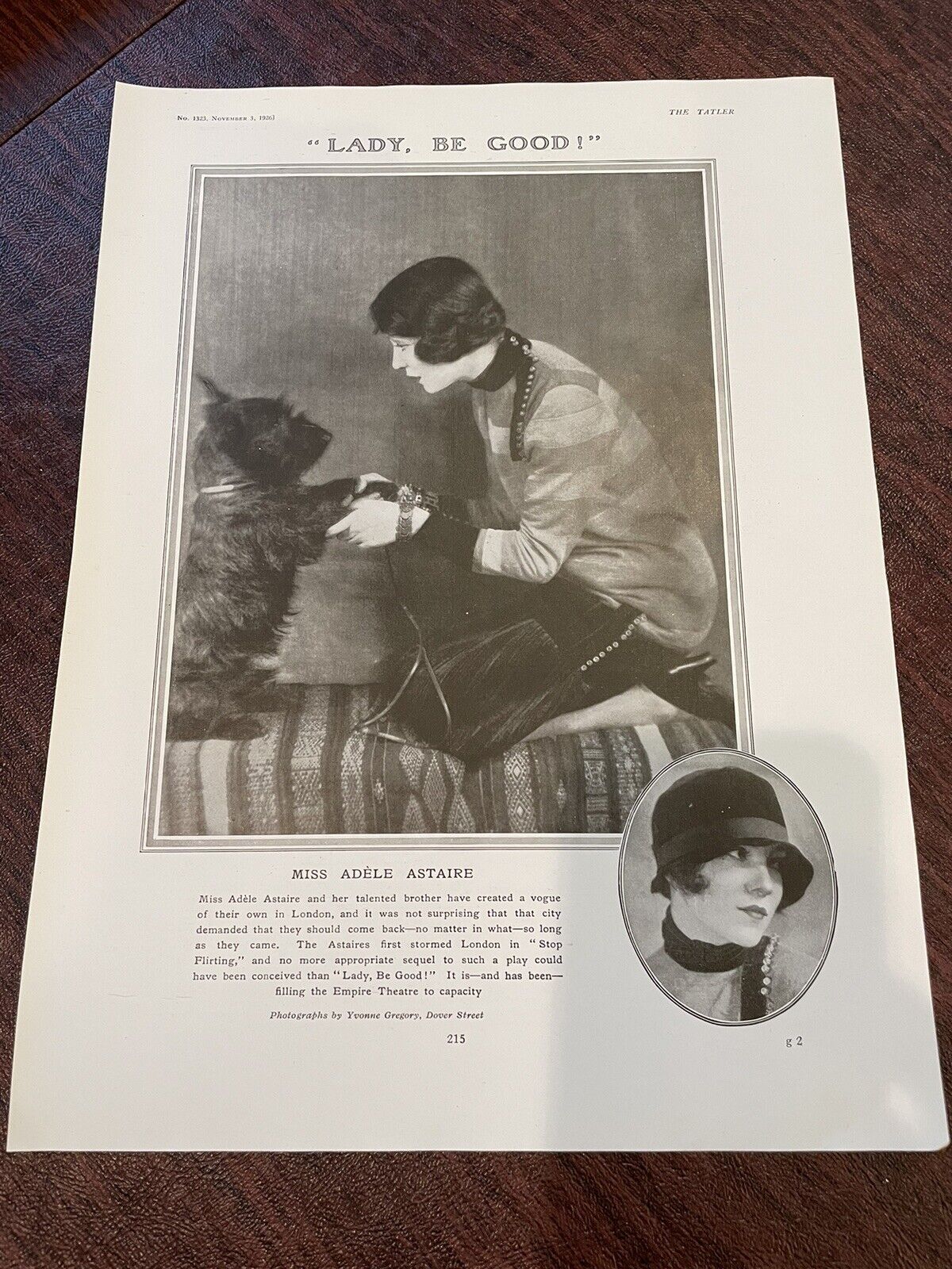 Adele Astaire Lady Be Good London Yvonne Gregory Dover Street Photo Tatler 1926