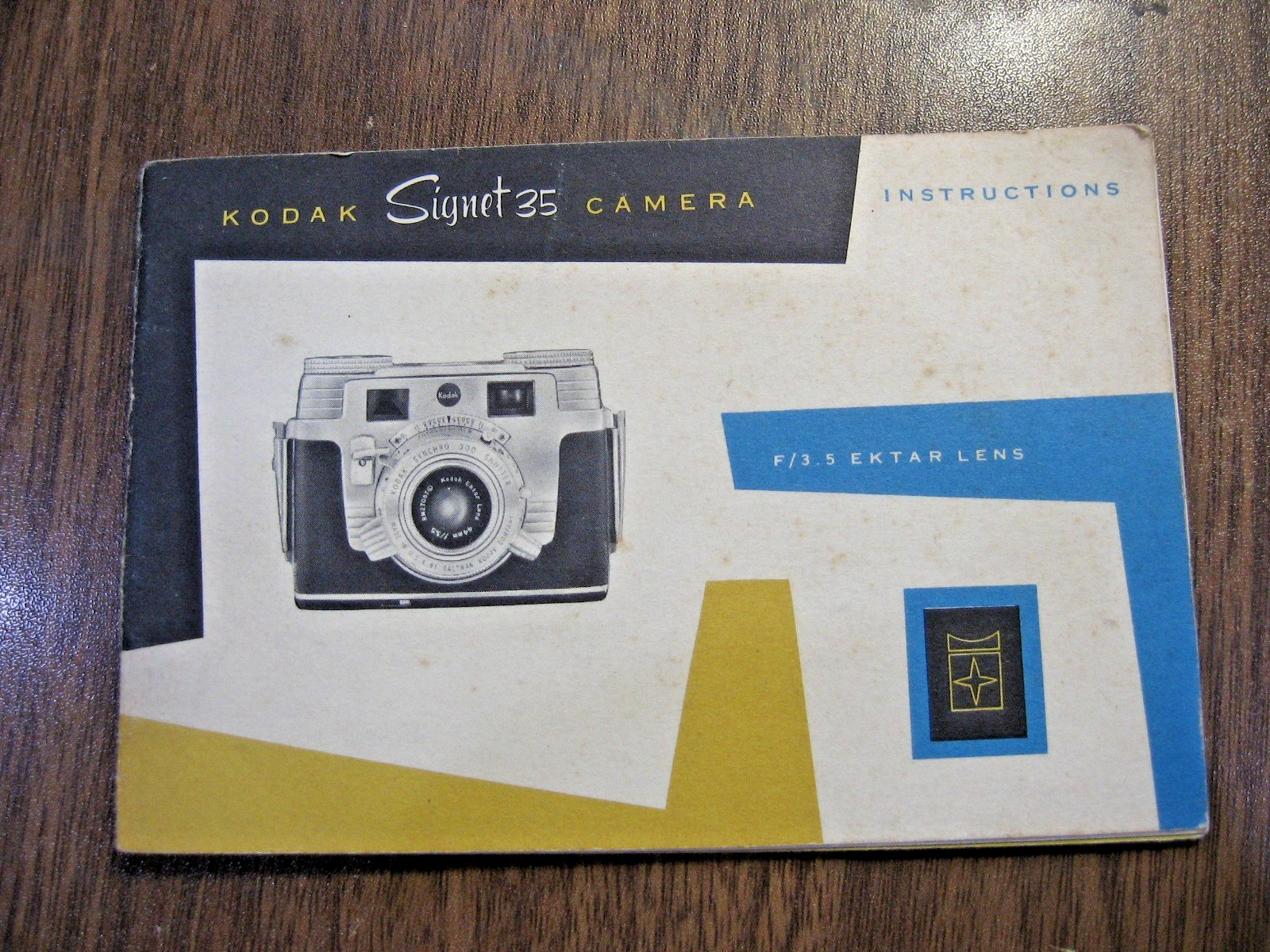 Vintage 1954 Kodak Signet 35 Camera Instructions Vintage 1954 Kodak Signet 35 Camera Instructions