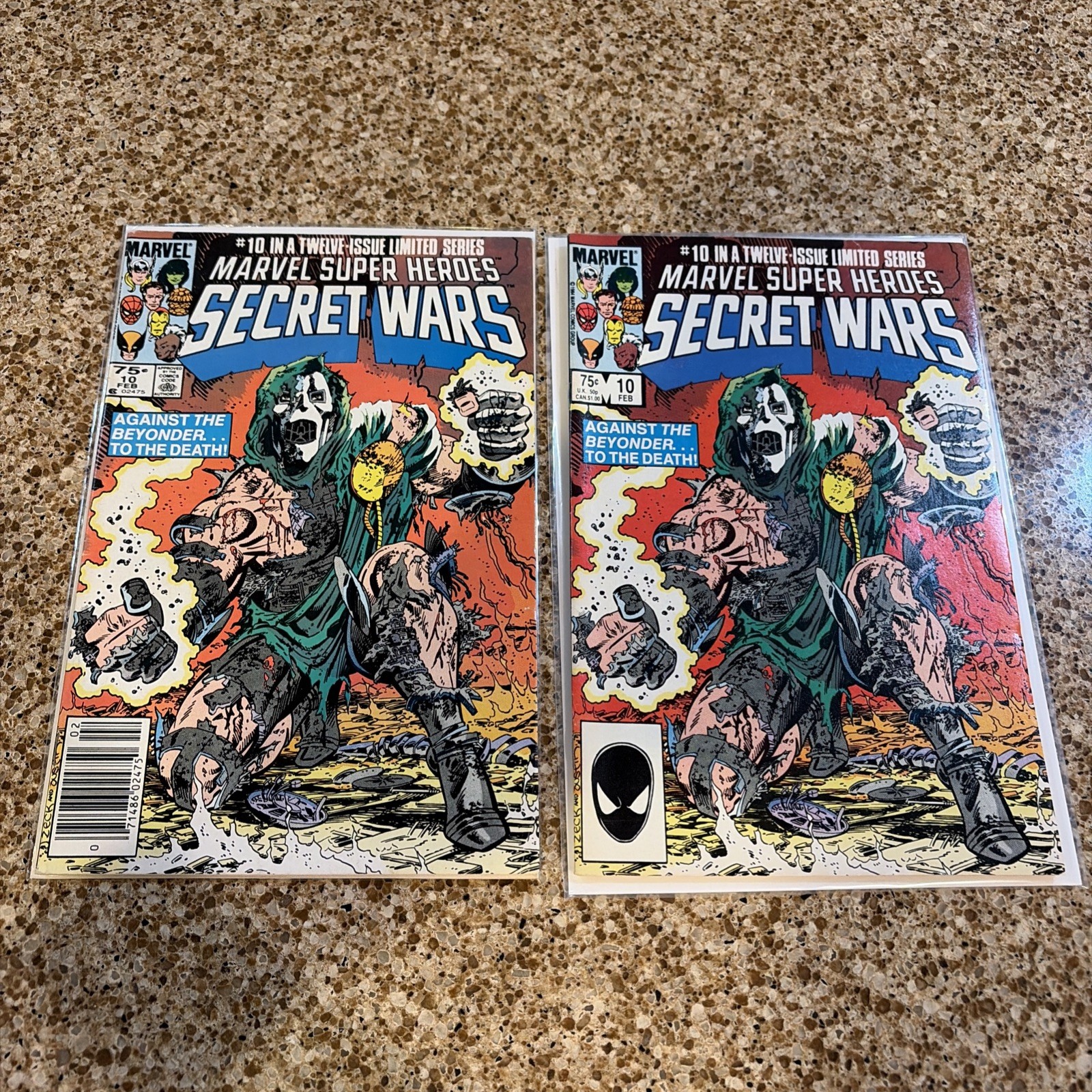 2 copies Marvel Super Heroes Secret Wars #10 Newsstand, Direct. Nice Grades, WOW 2 copies Marvel Super Heroes Secret Wars #10 Newsstand, Direct. Nice Grades, WOW