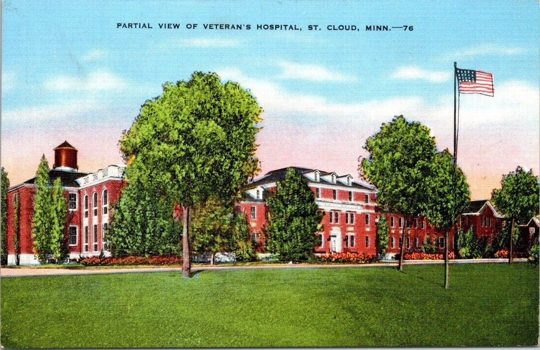 Partial View Veteran's Hospital St. Cloud Minn. Postcard Partial View Veteran's Hospital St. Cloud Minn. Postcard