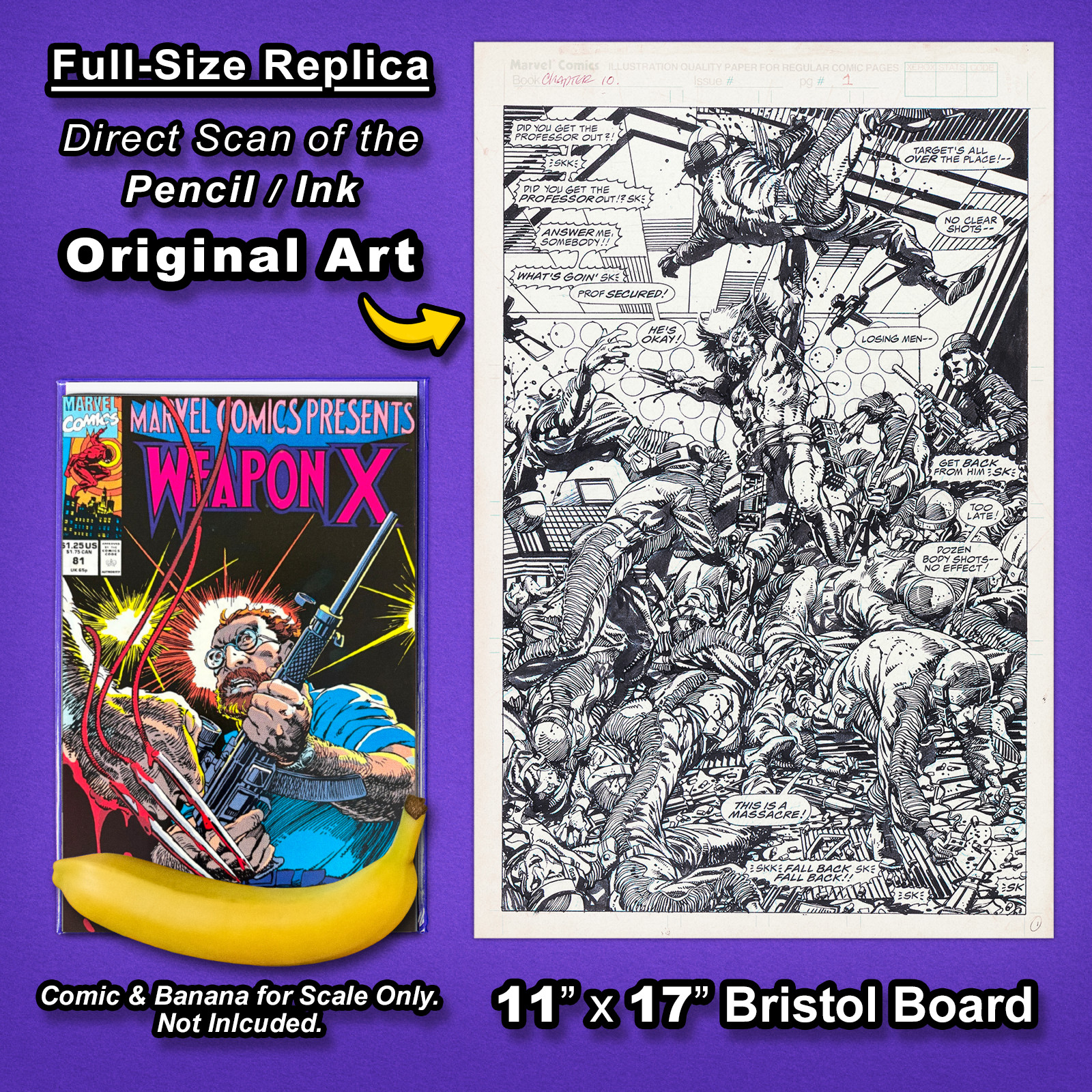 WOLVERINE / WEAPON X Splash Pg by BARRY WINDSOR-SMITH 🔥Replica Original Art🔥 WOLVERINE / WEAPON X Splash Pg by BARRY WINDSOR-SMITH 🔥Replica Original Art🔥
