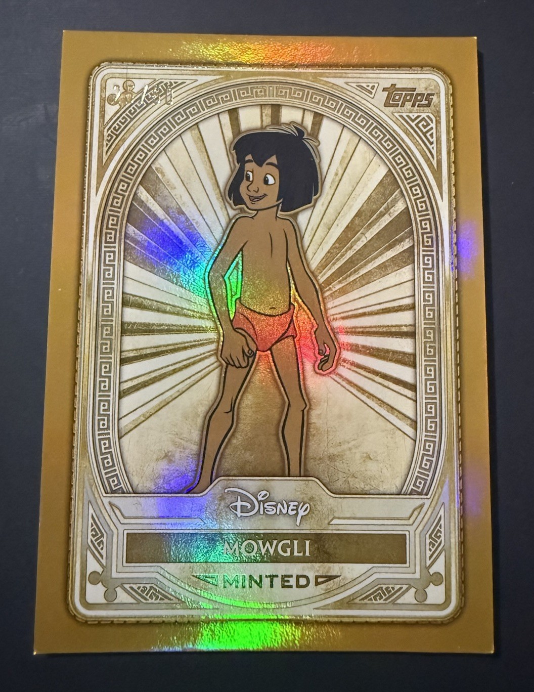 2025 Topps Disney Mint MOWGLI #84 Gold Refractor #25/50 Collectors Card