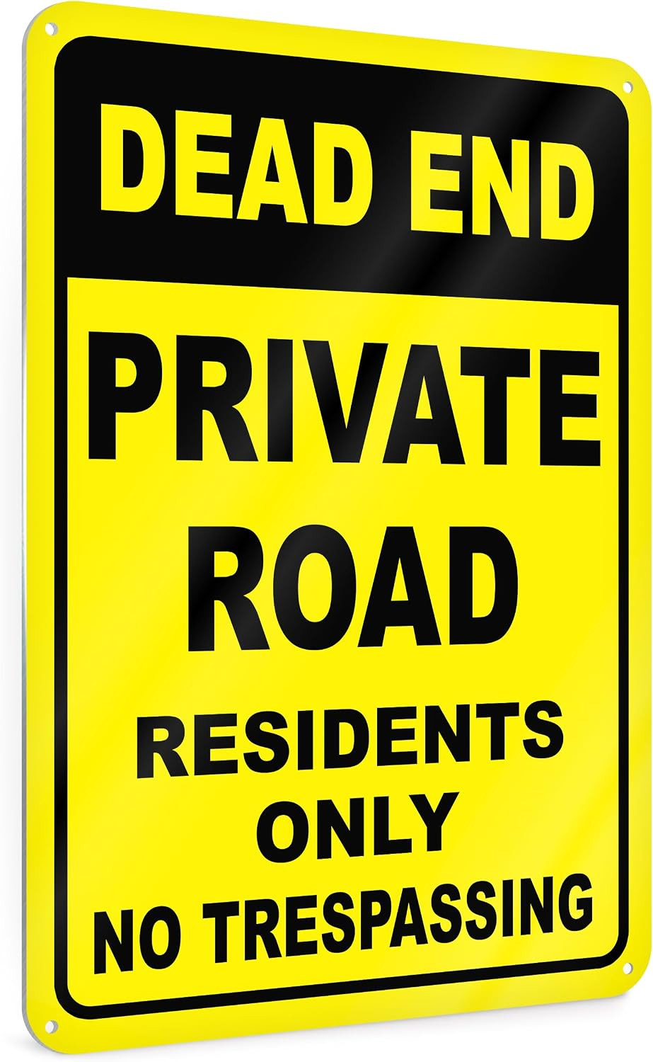 Dead End Private Road Sign, 8 X 12 Inch Aluminum, 1 Pack Dead End Private Road Sign, 8 X 12 Inch Aluminum, 1 Pack
