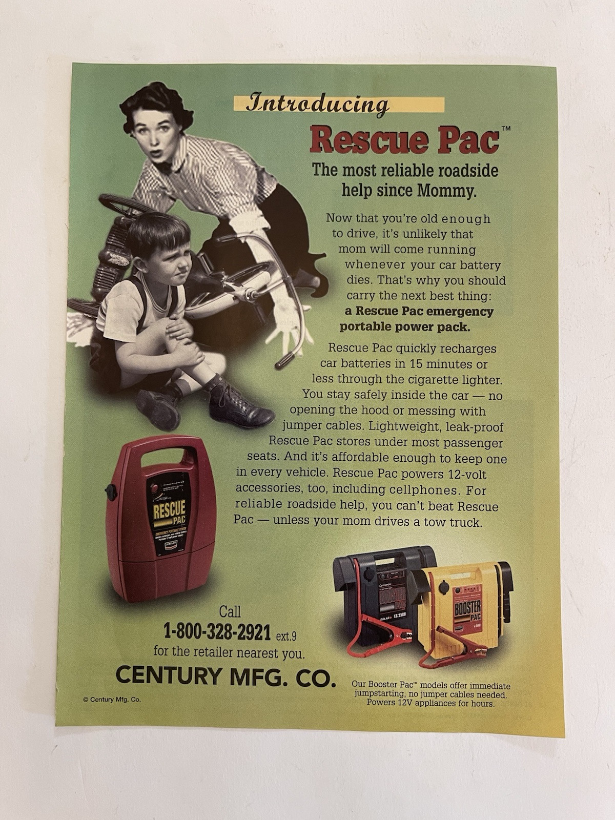Vintage 1999 Print Ad Rescue Pac Emergency Roadside Power Advertisement Vintage 1999 Print Ad Rescue Pac Emergency Roadside Power Advertisement