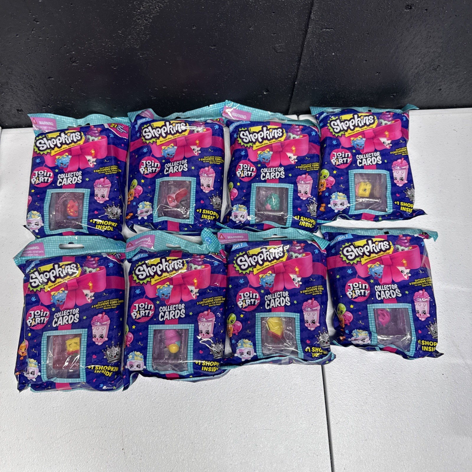 Lot Of 8 Shopkins season 7 Join the Party Collector Cards Lot Of 8 Shopkins season 7 Join the Party Collector Cards