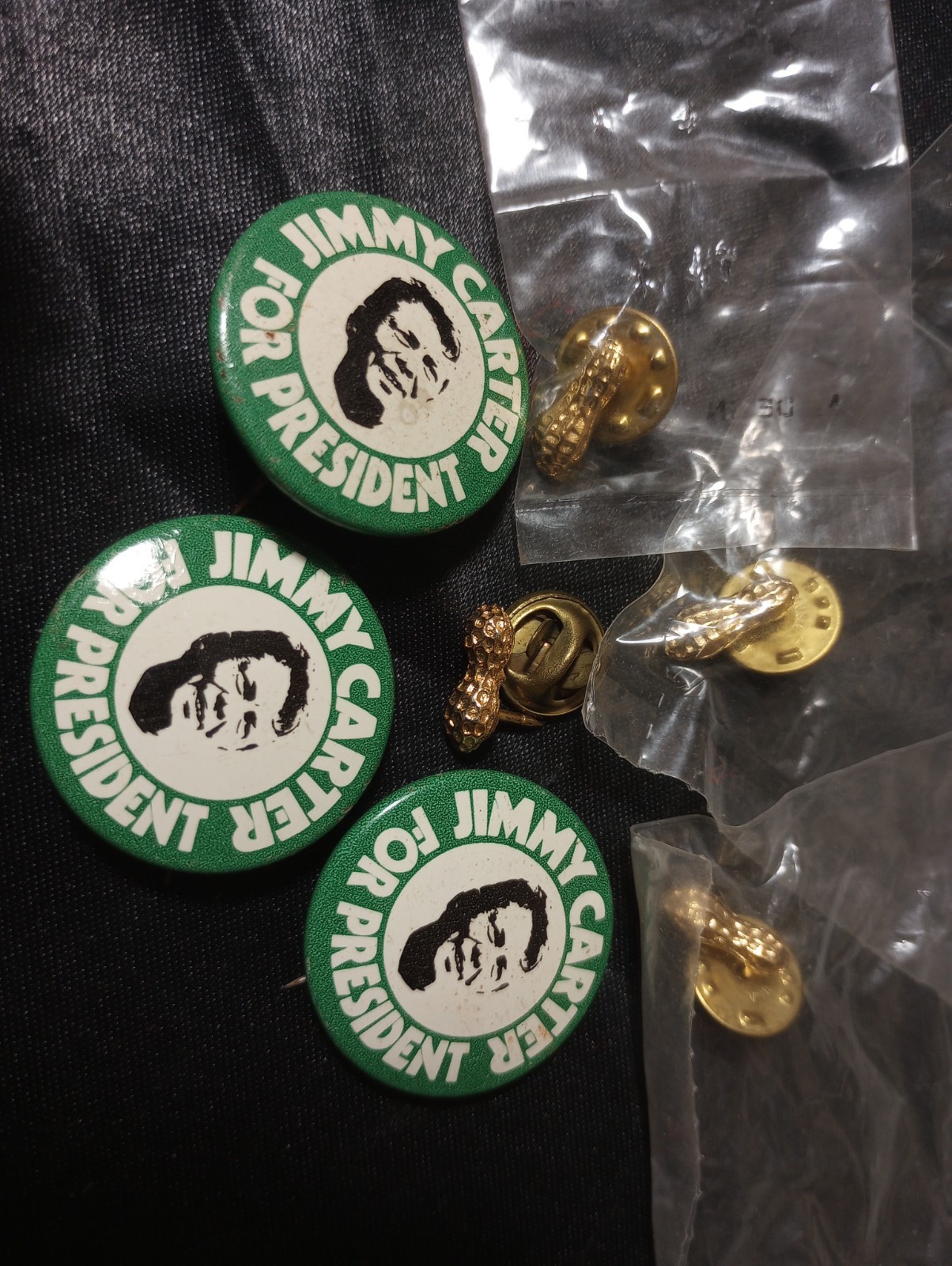 Vintage 1976 Jimmy Carter For President Campaign Lot 7 Buttons Pins Sealed... Vintage 1976 Jimmy Carter For President Campaign Lot 7 Buttons Pins Sealed...