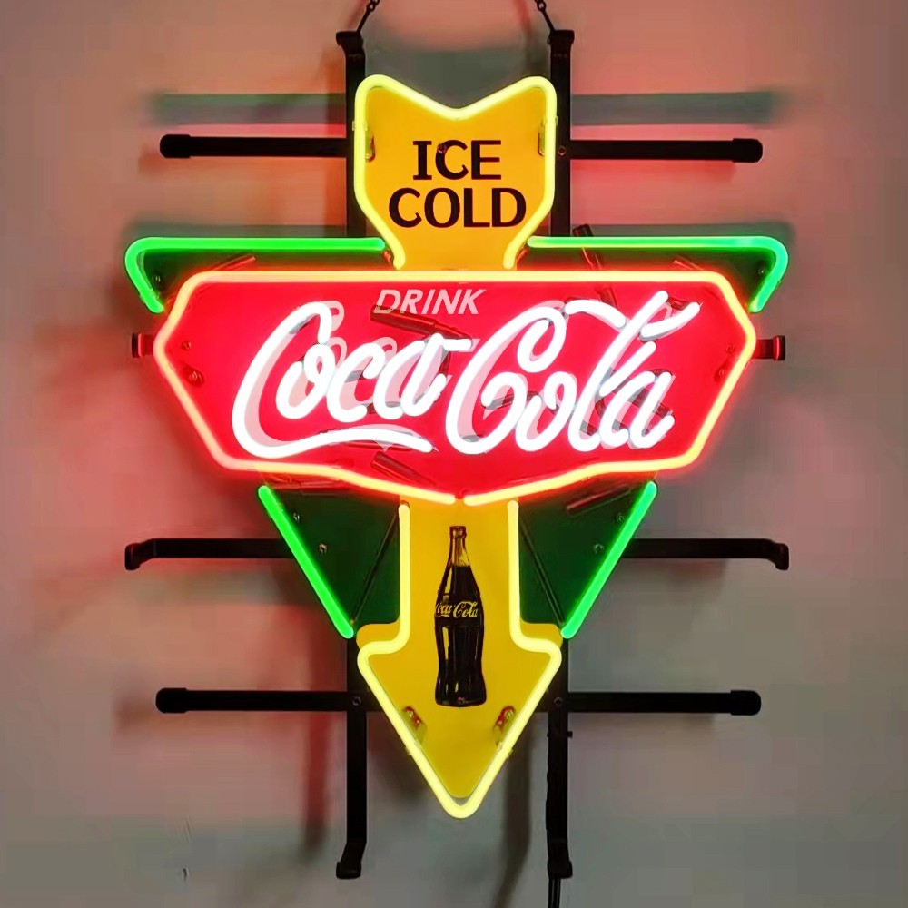 US STOCK Ice Cold Cola Drink Neon Sign 19"x15" Store Bar Restaurant Decor Gift US STOCK Ice Cold Cola Drink Neon Sign 19"x15" Store Bar Restaurant Decor Gift