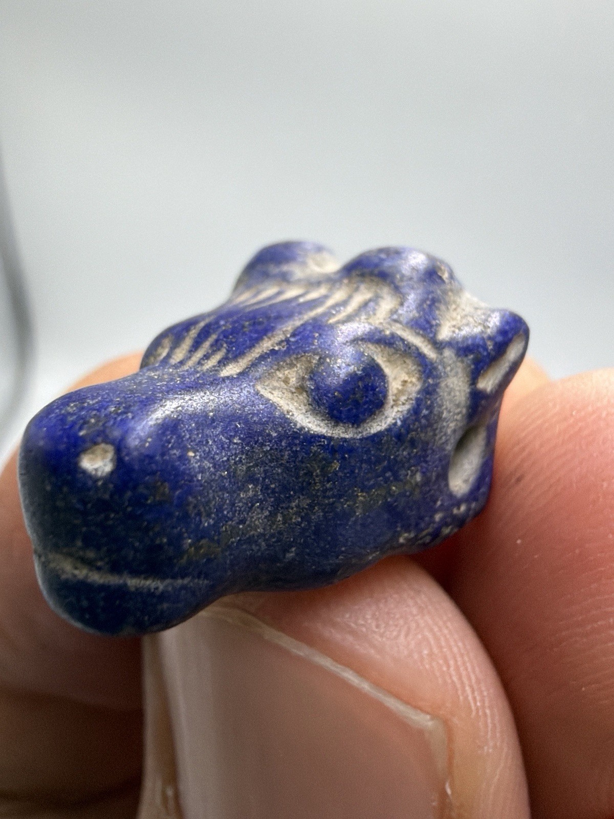Lapis Ancient Roman Lazuli Carved Ram Bull Head Amulet Bead Animal Pendant Lapis Ancient Roman Lazuli Carved Ram Bull Head Amulet Bead Animal Pendant