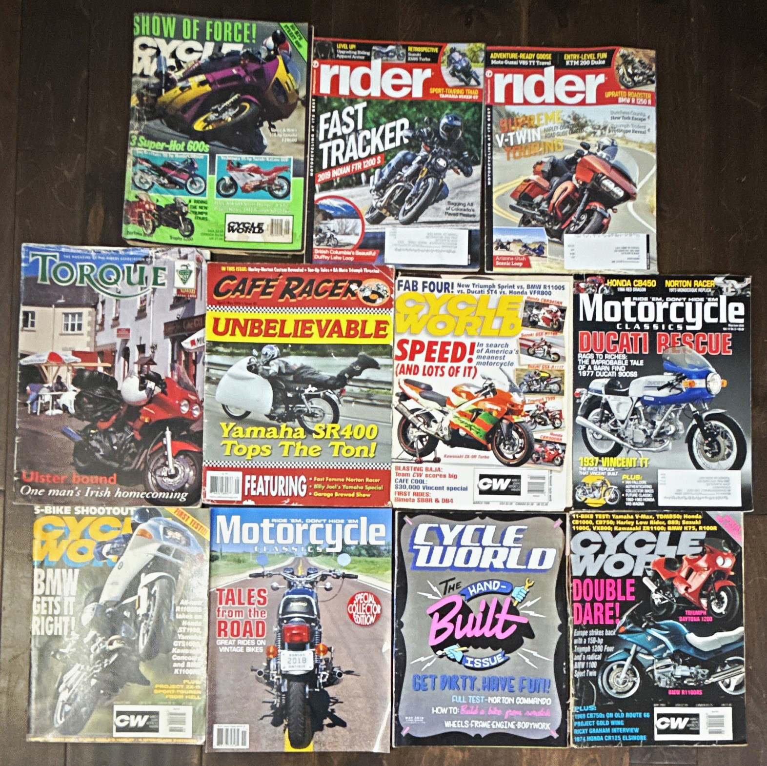 Motorcycle Magazines Lot Of 11 Cycle World Rider Motorcycle Classics Mixed Motorcycle Magazines Lot Of 11 Cycle World Rider Motorcycle Classics Mixed