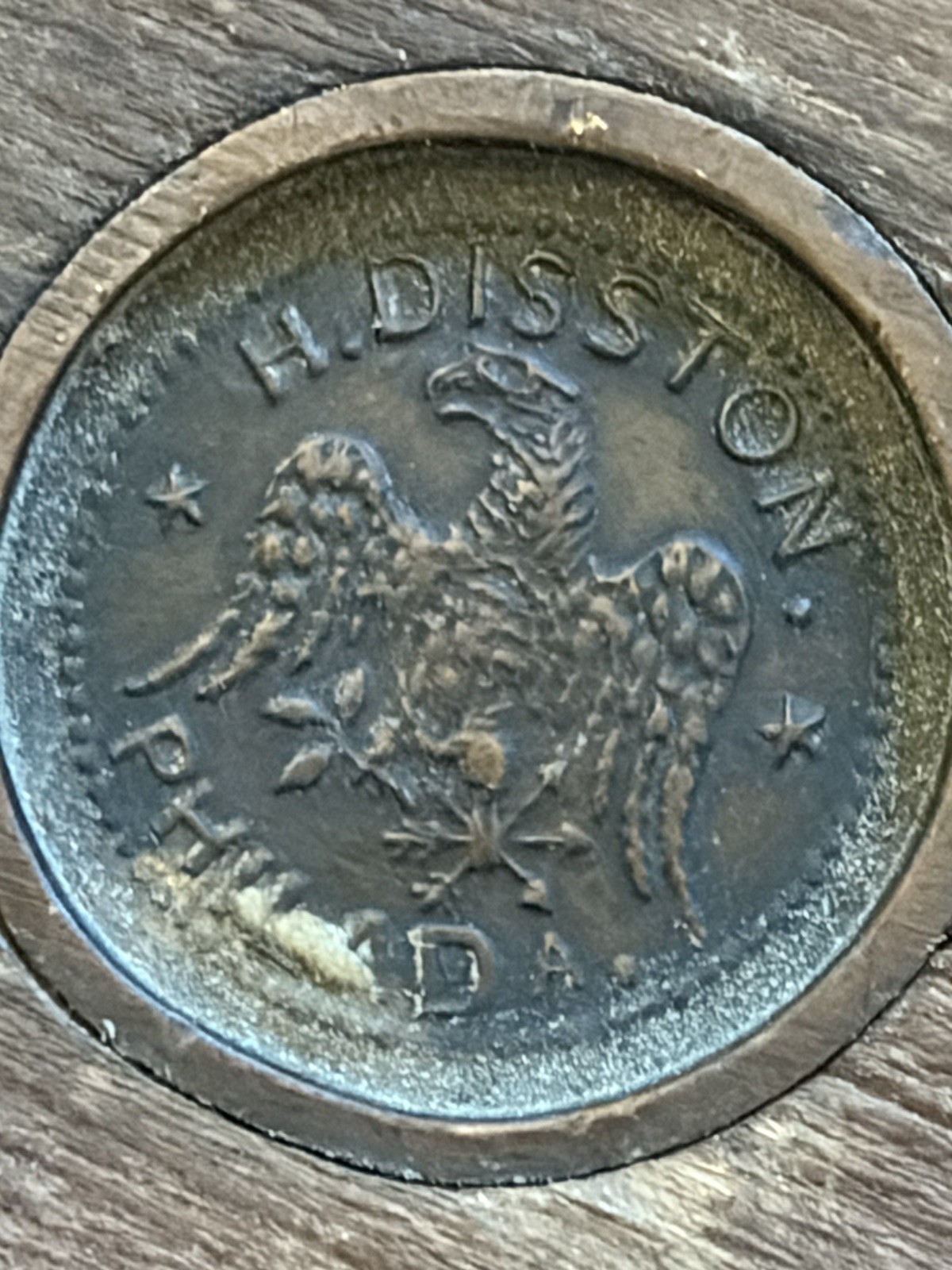 Vintage Henry Disston Hand saw early split nut Aztec Eagle medallion circa 1860 Vintage Henry Disston Hand saw early split nut Aztec Eagle medallion circa 1860