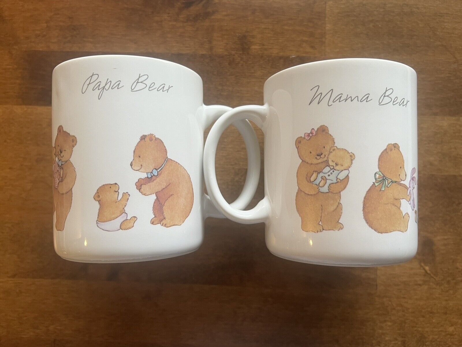 Vintage Hallmark Papa Bear & Mama Bear Coffee Cup Set 1988