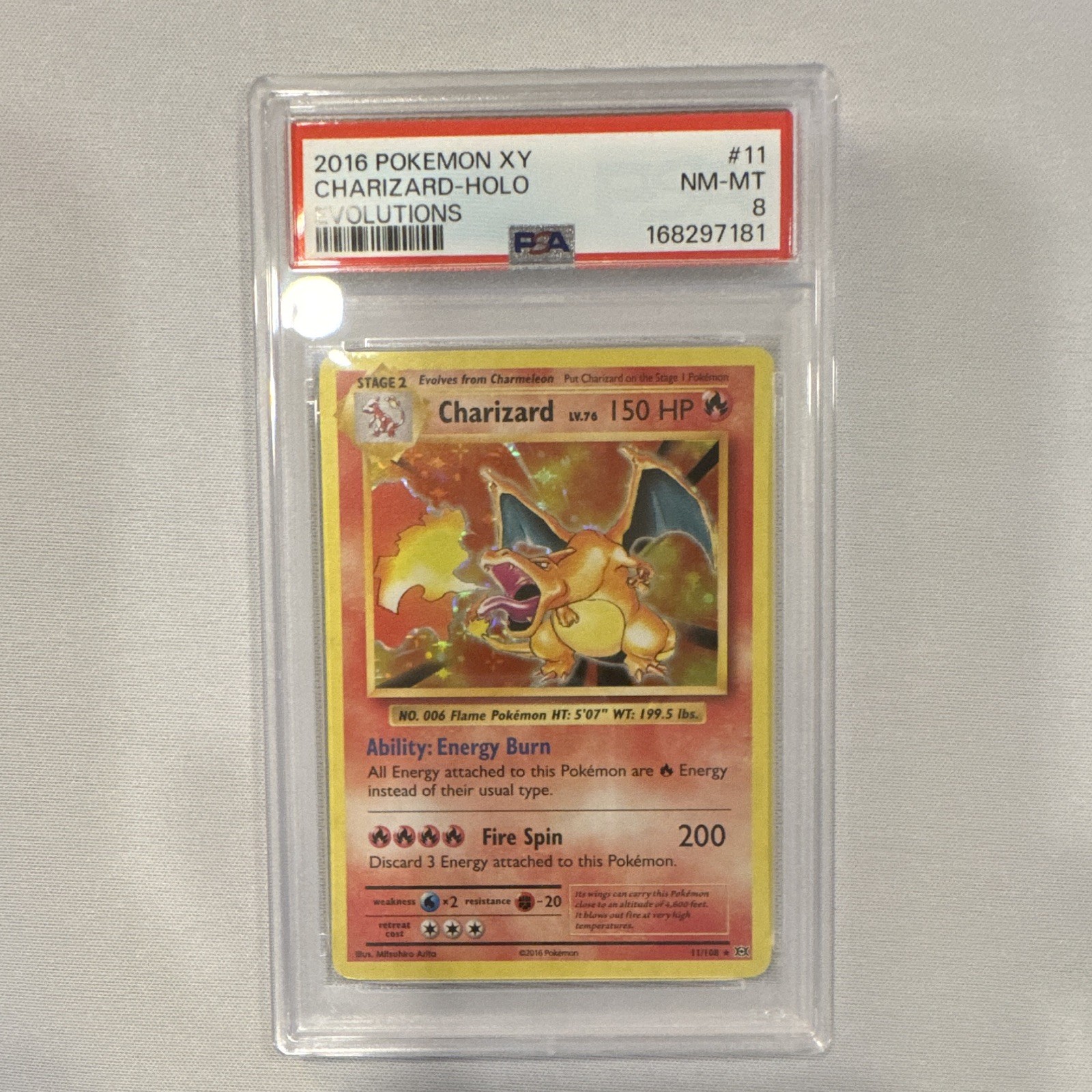 Pokémon 2016 Charizard 11/108 Holo English Evolutions Pokémon 2016 Charizard 11/108 Holo English Evolutions