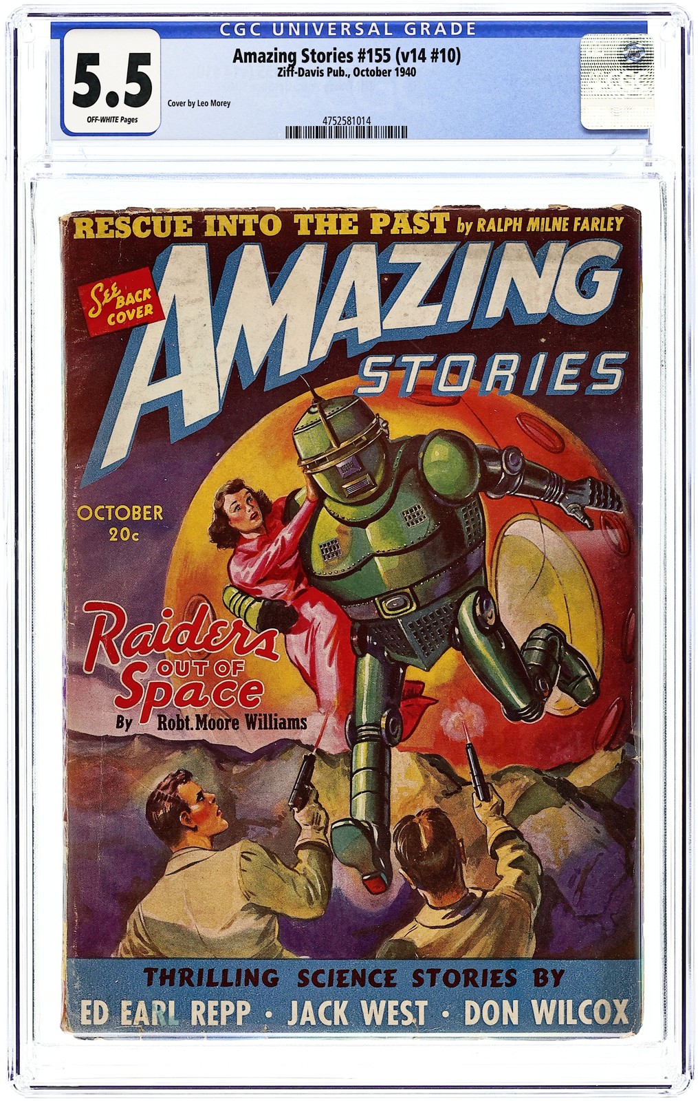 Amazing Stories Pulp Vol. 14 #10 CGC 5.5 1940 4752581014 Amazing Stories Pulp Vol. 14 #10 CGC 5.5 1940 4752581014