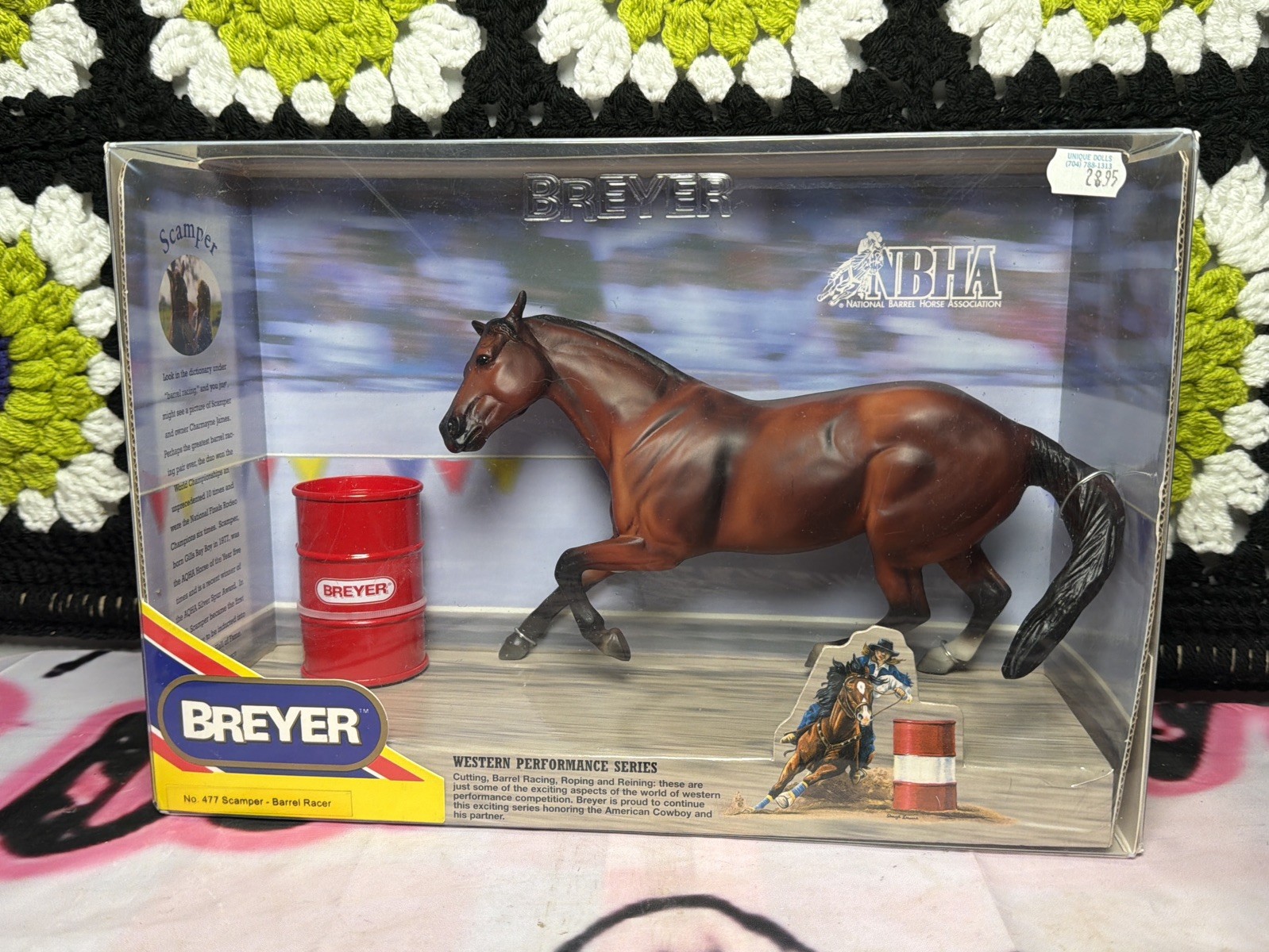 Vintage Breyer Classic Scamper Barrel Racing Horse Set 477 NIB Pristine Vintage Breyer Classic Scamper Barrel Racing Horse Set 477 NIB Pristine