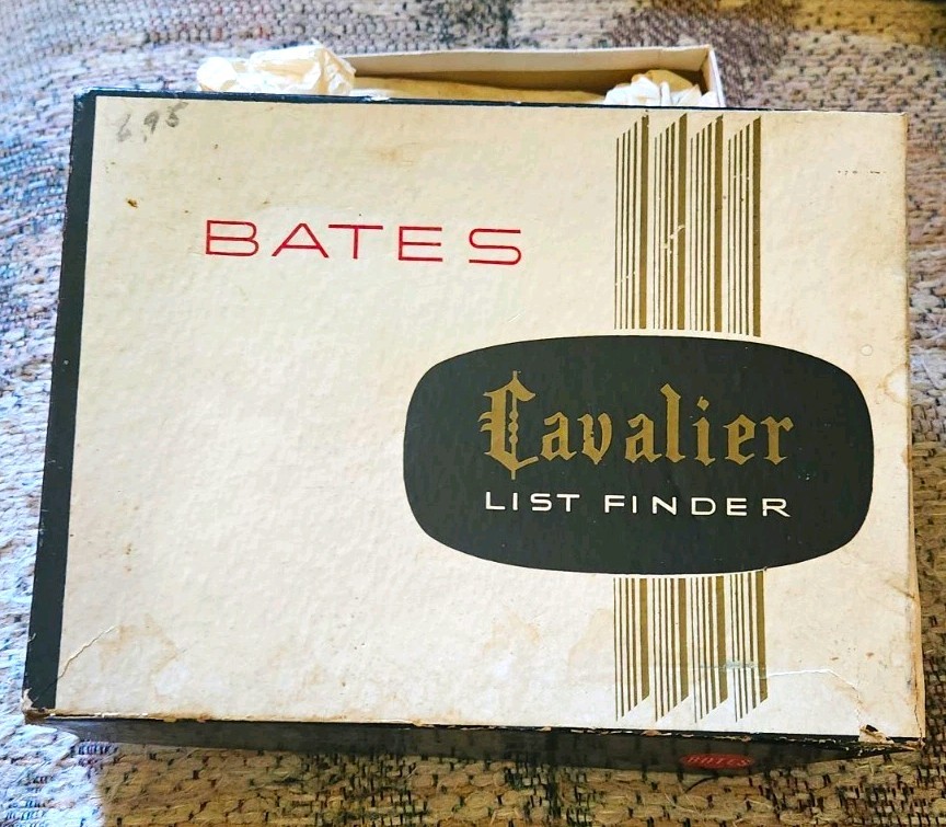Vintage 1956 Bates Cavalier List Finder Supreme Address Phone Index w/Box Manua Vintage 1956 Bates Cavalier List Finder Supreme Address Phone Index w/Box Manua