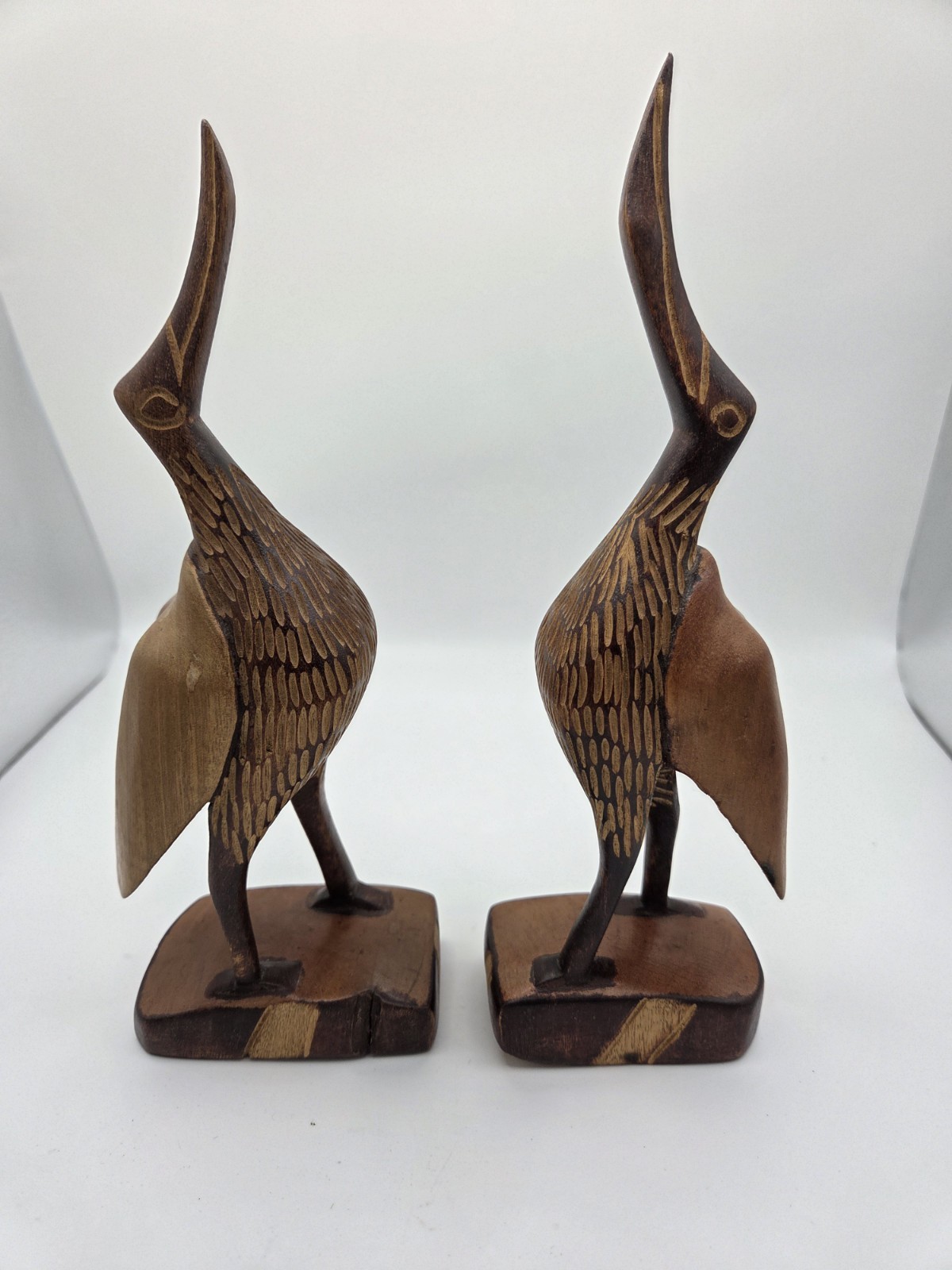 Vintage Hand Carved Wooden Birds Vintage Hand Carved Wooden Birds