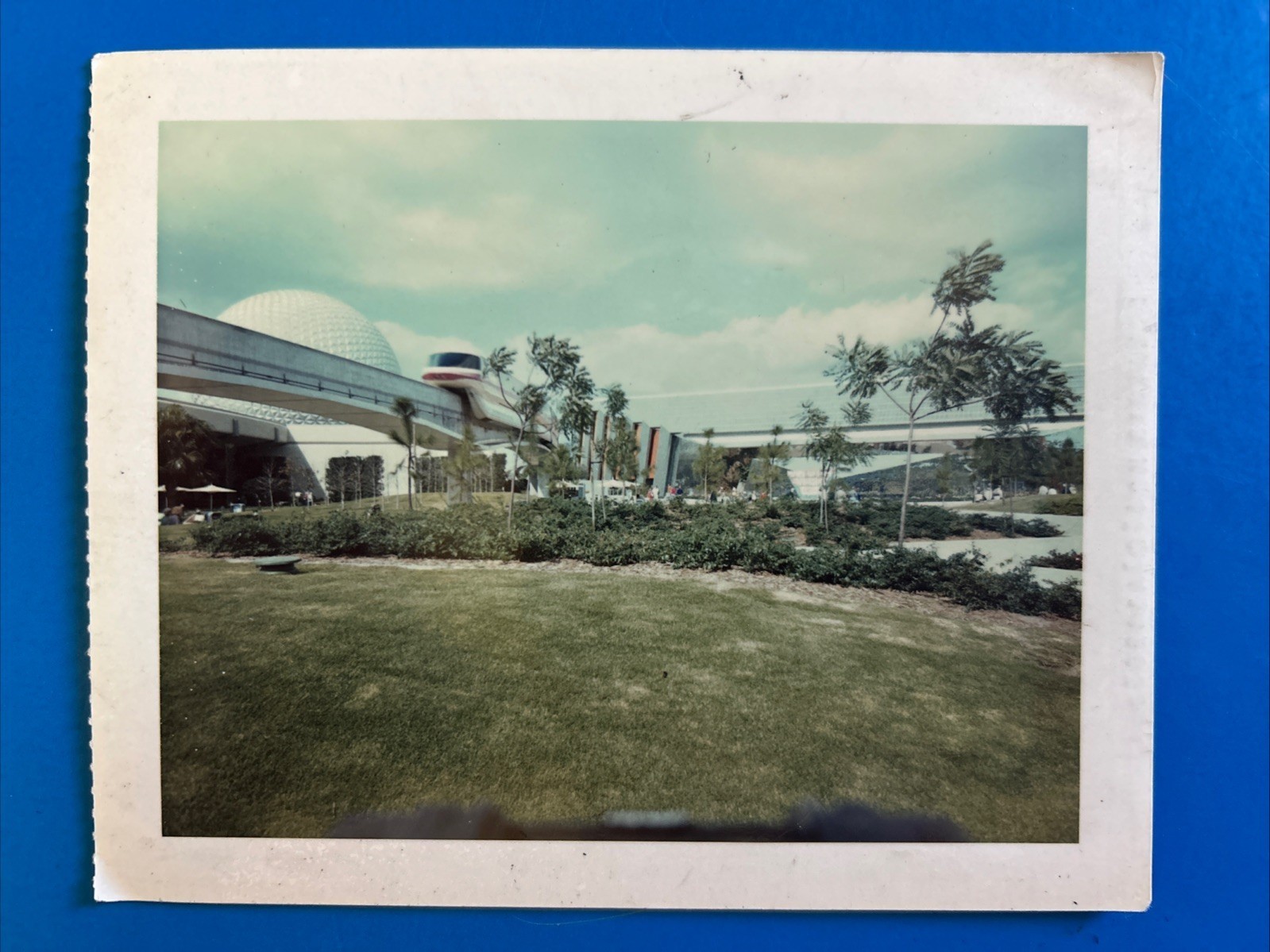 Vintage 1980s EPCOT Center Spaceship Earth Monorail Disney World Photo Polaroid Vintage 1980s EPCOT Center Spaceship Earth Monorail Disney World Photo Polaroid
