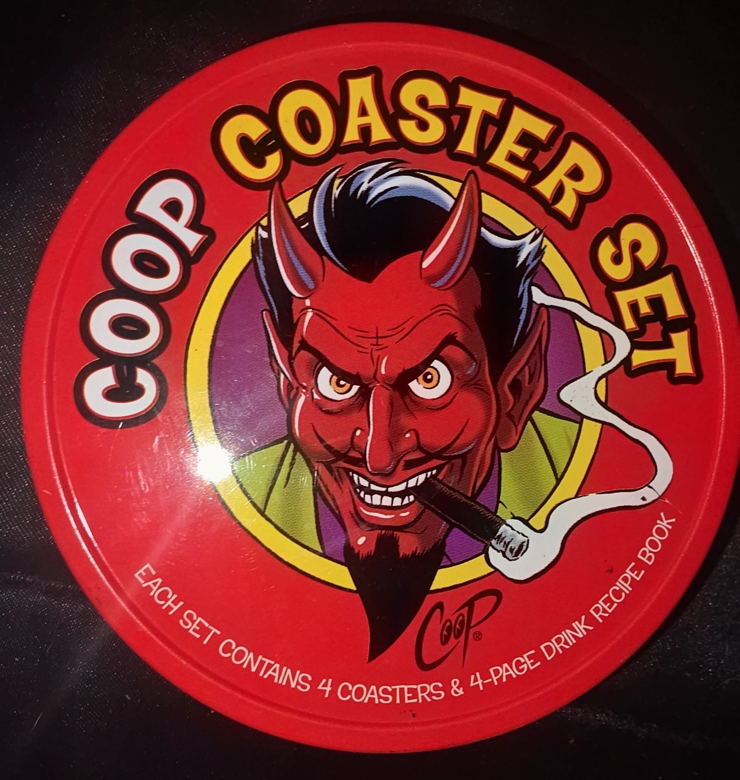 Coop Devil Coaster Set Open But New, Never Taken Out Coop Devil Coaster Set Open But New, Never Taken Out