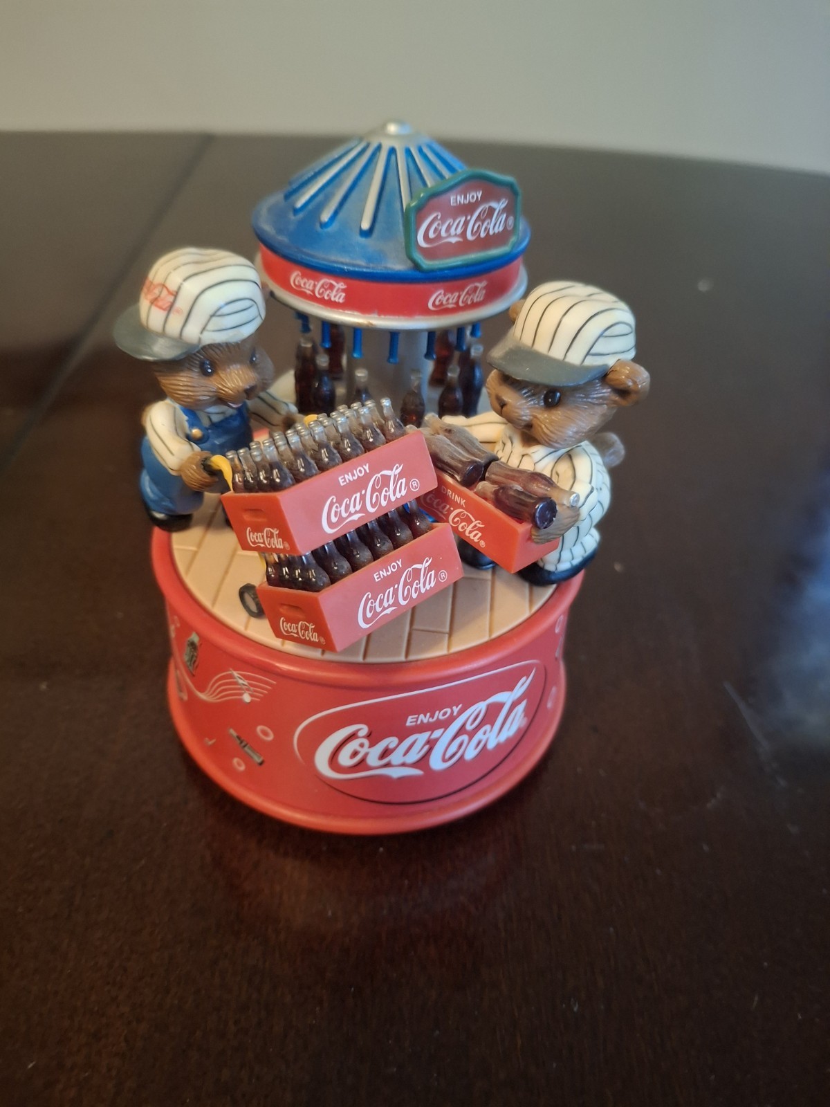 Vintage Enesco 5" Busy Bottlers Musical Figures Baseball Bears Vintage Enesco 5" Busy Bottlers Musical Figures Baseball Bears