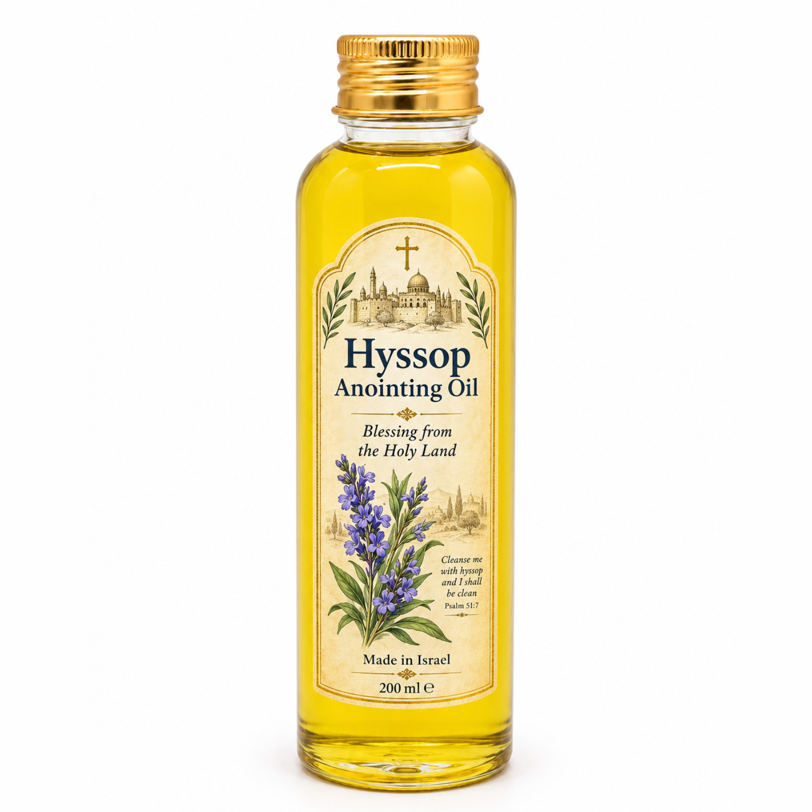 Hyssop Anointing Oil 100ml 3.4oz Holy Land Israel Blessed Christian Gift Hyssop Anointing Oil 100ml 3.4oz Holy Land Israel Blessed Christian Gift