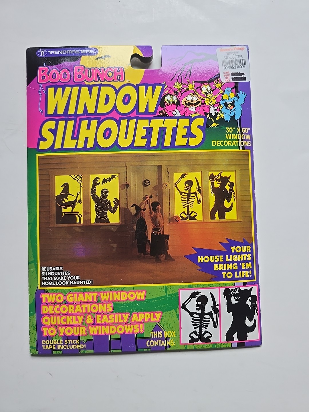 1993 BOO Bunch Haunted Vintage Window Silhouettes Decor Skeleton Werewolf Sealed 1993 BOO Bunch Haunted Vintage Window Silhouettes Decor Skeleton Werewolf Sealed