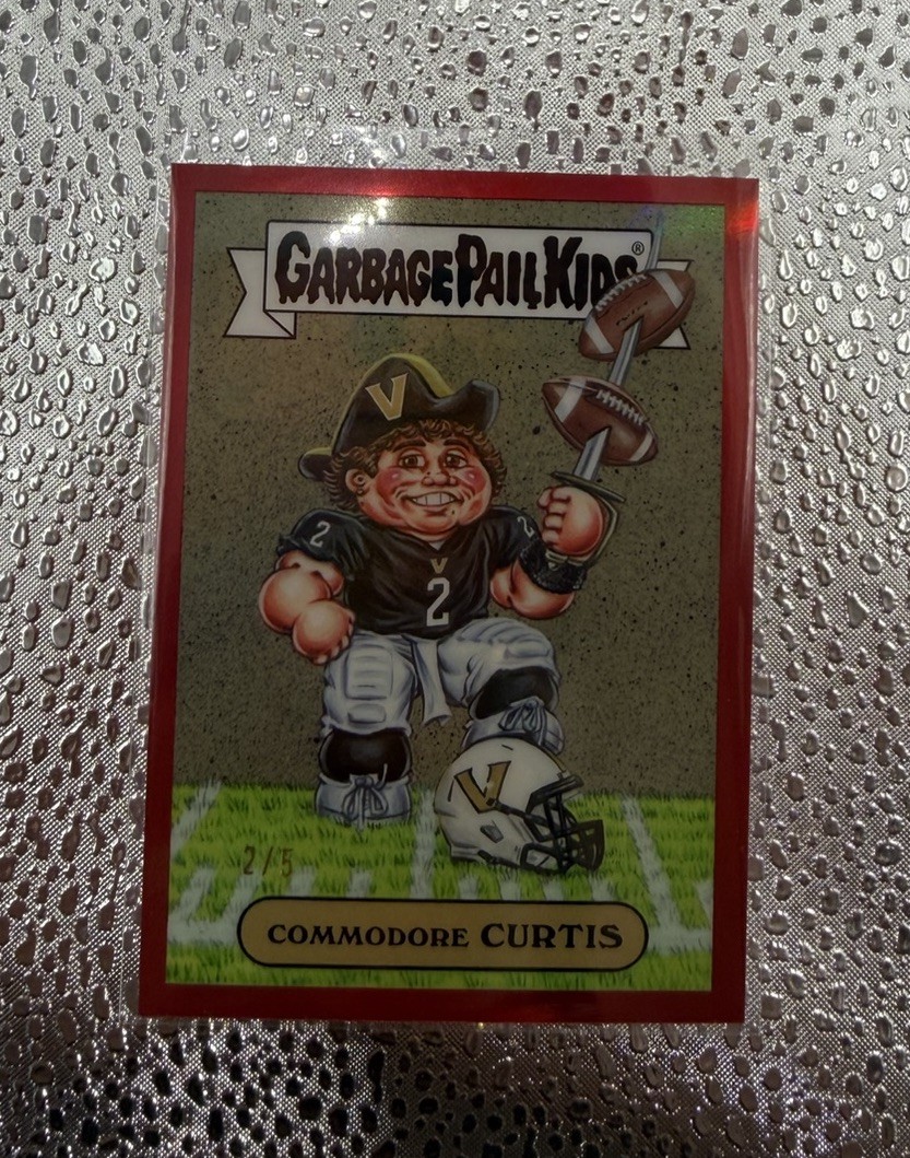 2026 Topps Bowman Football Garbage Pail Kids "Commodore Curtis" Jersey Match 2/5 2026 Topps Bowman Football Garbage Pail Kids "Commodore Curtis" Jersey Match 2/5