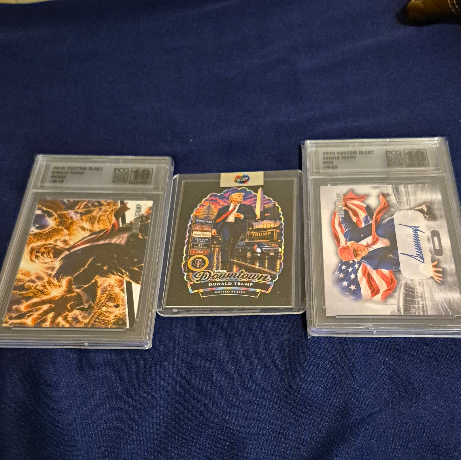 2026 Custom Blast Donald Trump 3-Card Lot PCG 10 Auto DT-17 M-18 N-09 2026 Custom Blast Donald Trump 3-Card Lot PCG 10 Auto DT-17 M-18 N-09