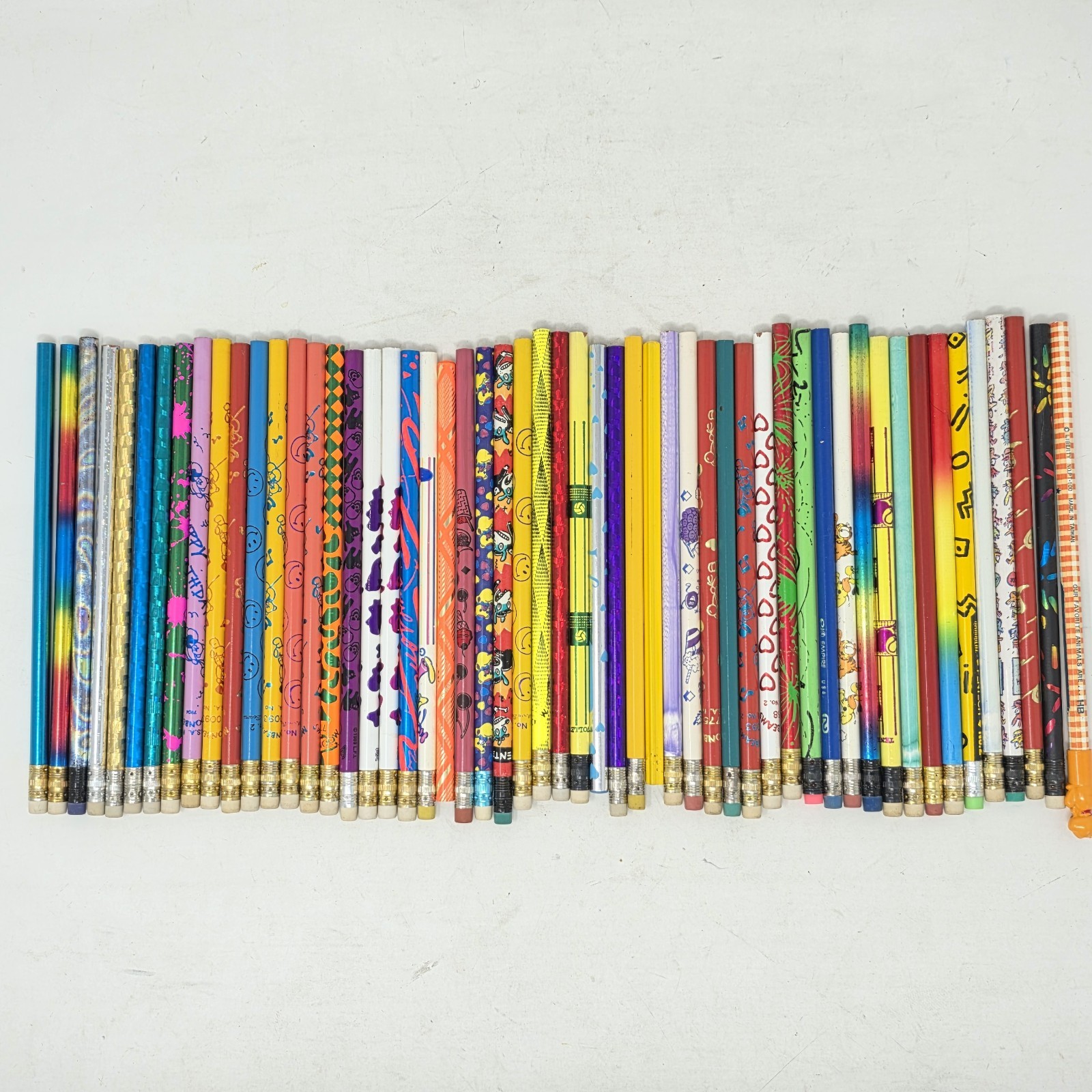 Lot of 54 Vintage 80s Novelty Pencils Made In USA Unused Moon Beam Lisa Frank Lot of 54 Vintage 80s Novelty Pencils Made In USA Unused Moon Beam Lisa Frank