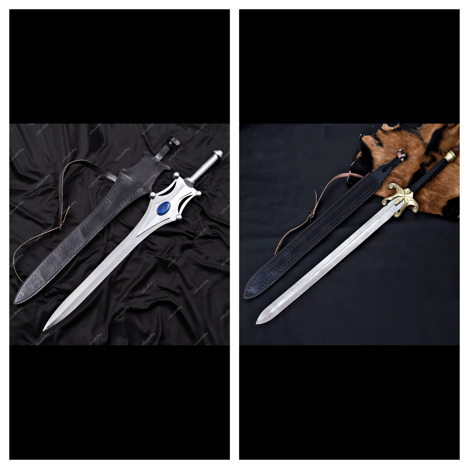 He-Man She-Ra Sword Set Replica Handmade With Sheaths Fantasy Collectible