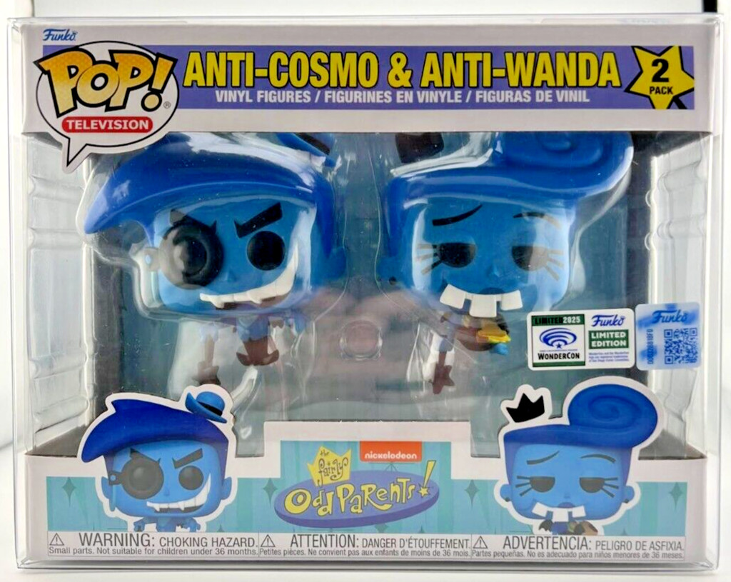 FUNKO POP ANTI-COSMO ANTI-WANDA WONDER CON FAIRLY ODD PARENTS EXCLUSIVE STICKER FUNKO POP ANTI-COSMO ANTI-WANDA WONDER CON FAIRLY ODD PARENTS EXCLUSIVE STICKER