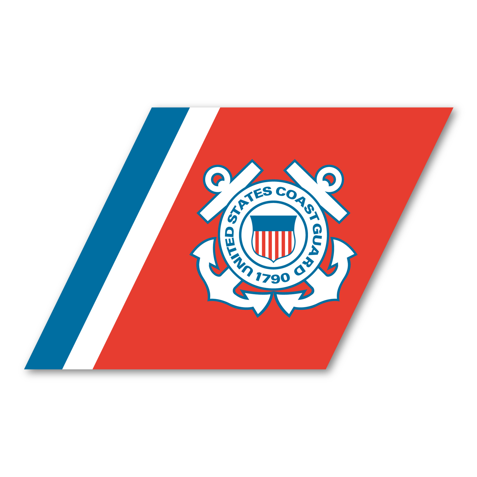 Coast Guard "Racing Stripe" Logo Sticker Coast Guard "Racing Stripe" Logo Sticker