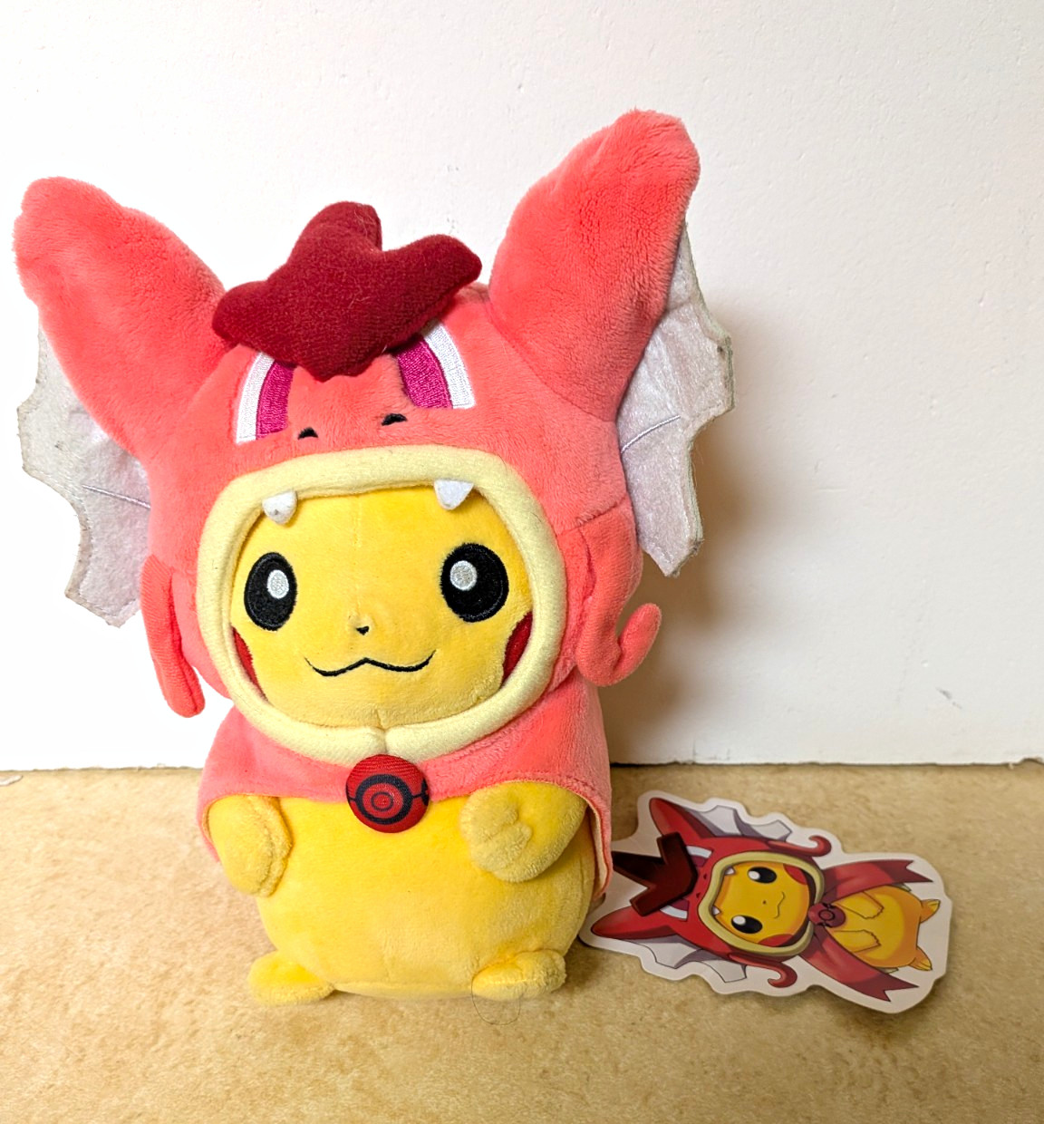 Pokemon Center Hiroshima Pikachu Red Gyarados Poncho Plush 2015 With Tag Japan Pokemon Center Hiroshima Pikachu Red Gyarados Poncho Plush 2015 With Tag Japan