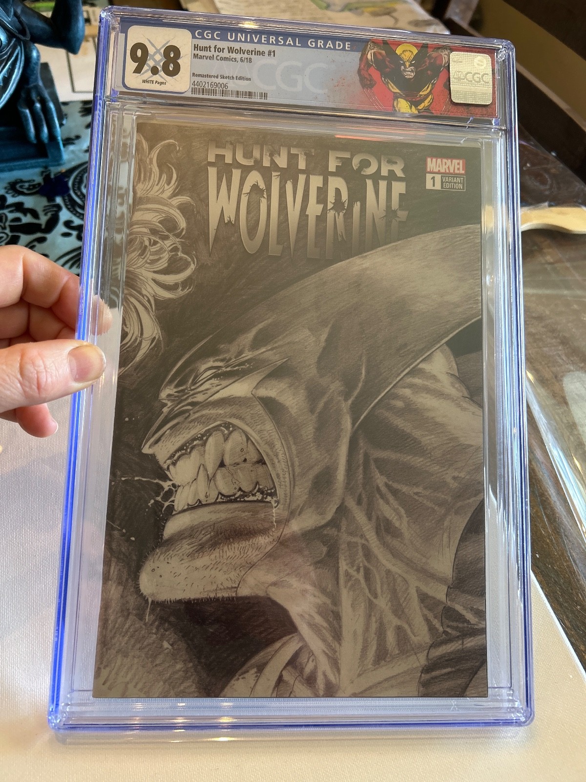 Hunt for Wolverine #1 1:1000 Adam Kubert Remastered Sketch Wraparound cgc 9.8