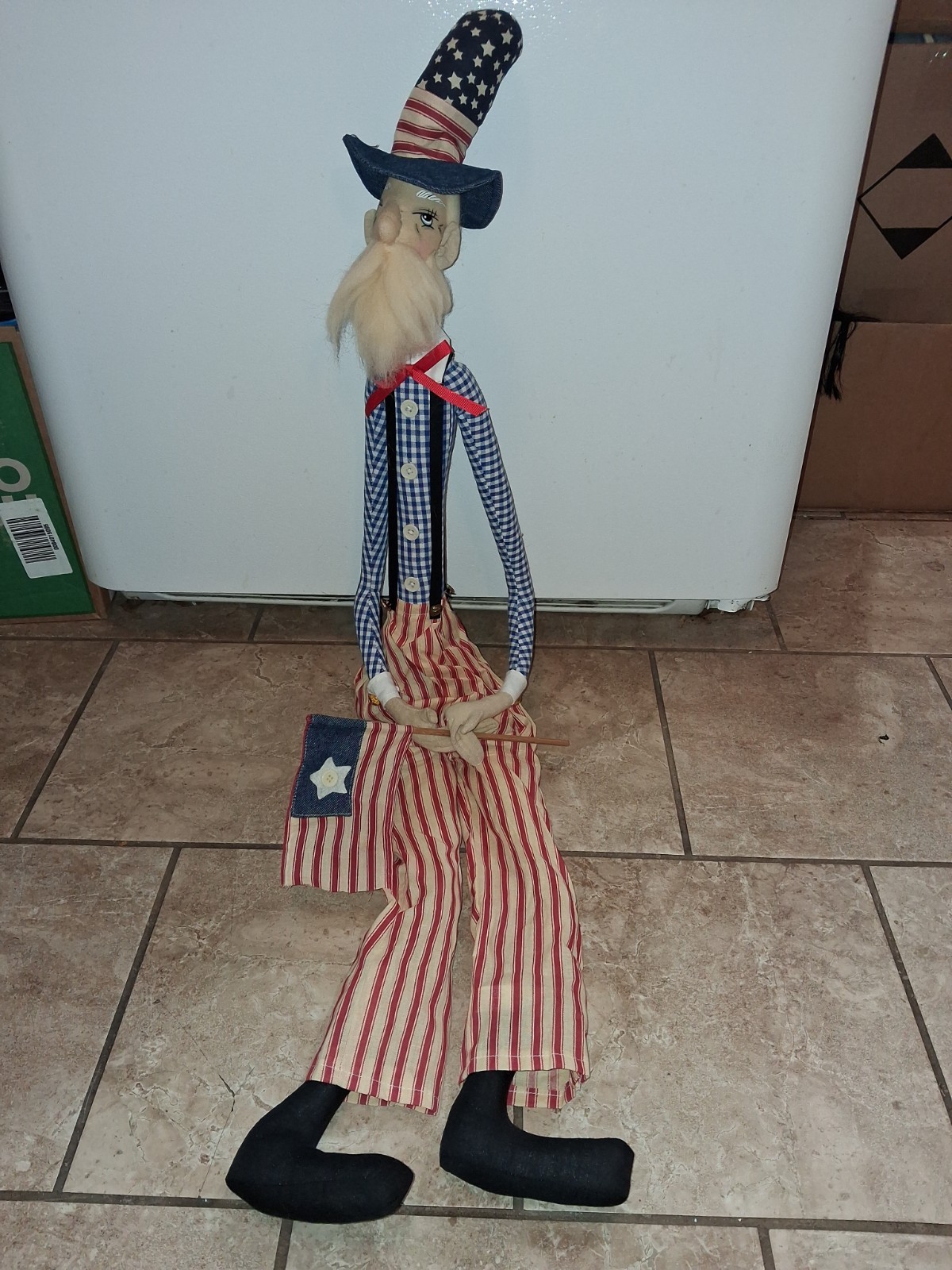 Joe Spencer Gathered Traditions-Freedom Sam-Patriotic Uncle Sam 43" Nice&Clean
