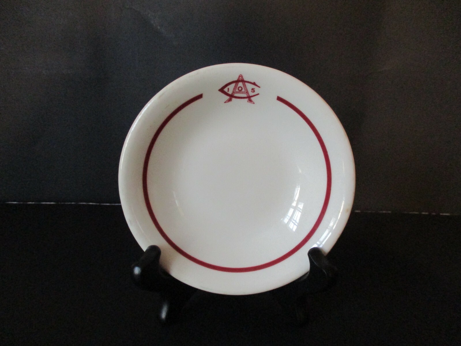 1959 Souvenir Iroquois China 105th Infantry National Guard Dish Troy New York 1959 Souvenir Iroquois China 105th Infantry National Guard Dish Troy New York