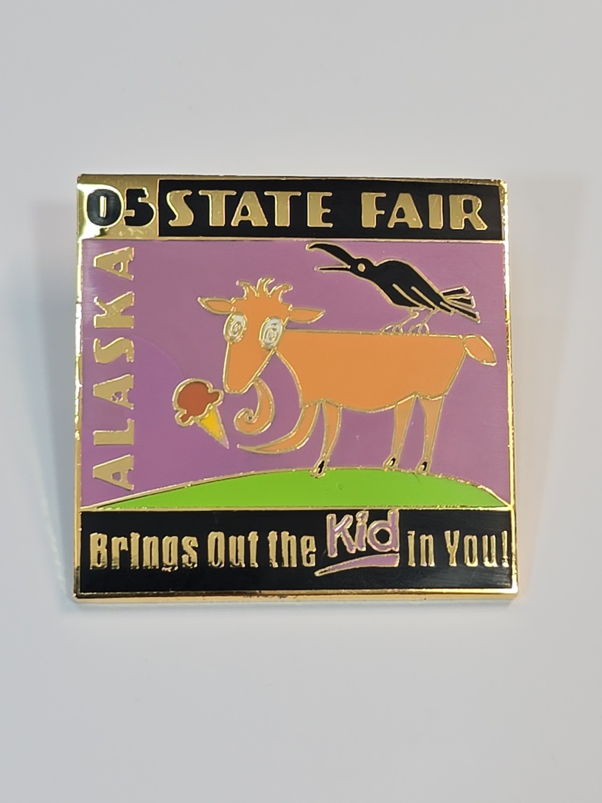 Alaska State Fair 2005 Souvenir Lapel Pin Palmer Brings Out the Kid in You Alaska State Fair 2005 Souvenir Lapel Pin Palmer Brings Out the Kid in You