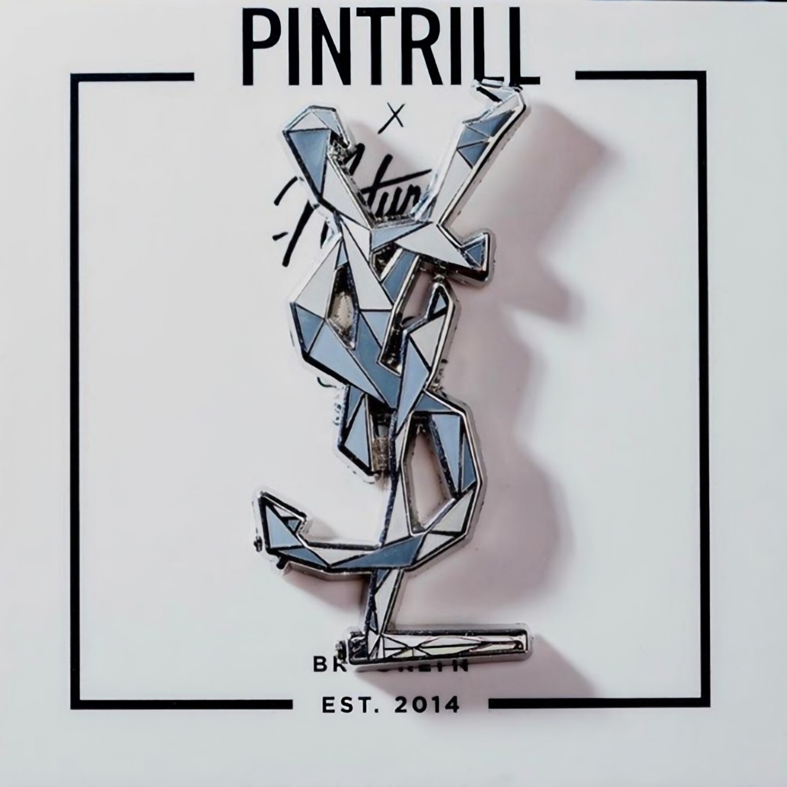 ⚡️RARE⚡️ PINTRILL x NATUREL YSL LOGO PIN / BROOCHE *BRAND NEW* COLLECTORS PIN ⚡️RARE⚡️ PINTRILL x NATUREL YSL LOGO PIN / BROOCHE *BRAND NEW* COLLECTORS PIN