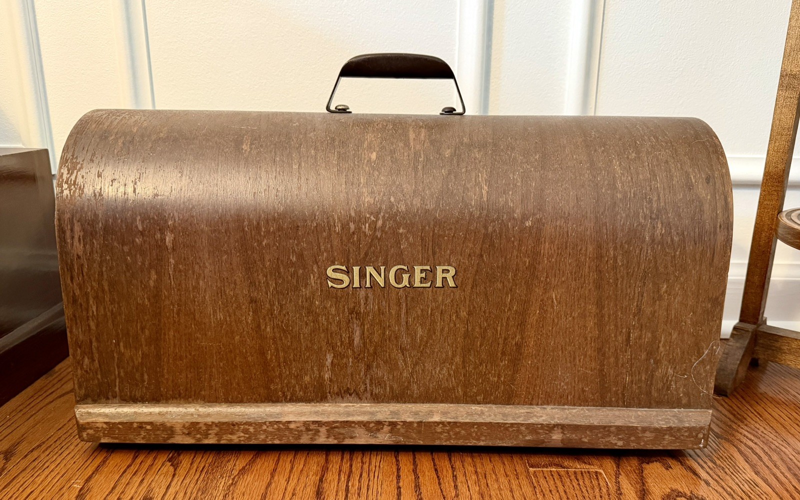 Singer Bentwood Sewing Machine Carrying Case full Size 15 66 201 TOP LID ONLY