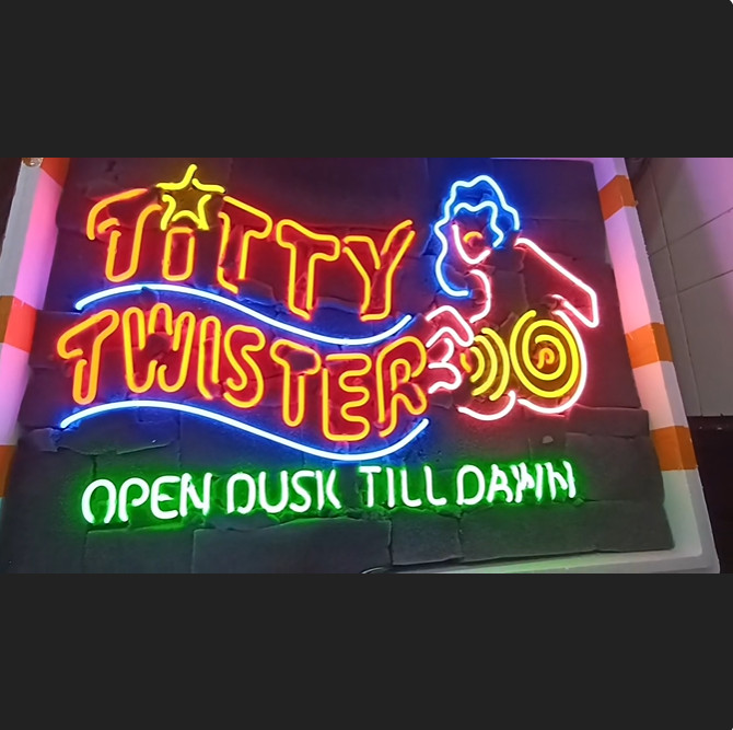 Titty Twister From Dusk Till Dawn 24"x20" Neon Light Sign Lamp Glass Wall Decor Titty Twister From Dusk Till Dawn 24"x20" Neon Light Sign Lamp Glass Wall Decor