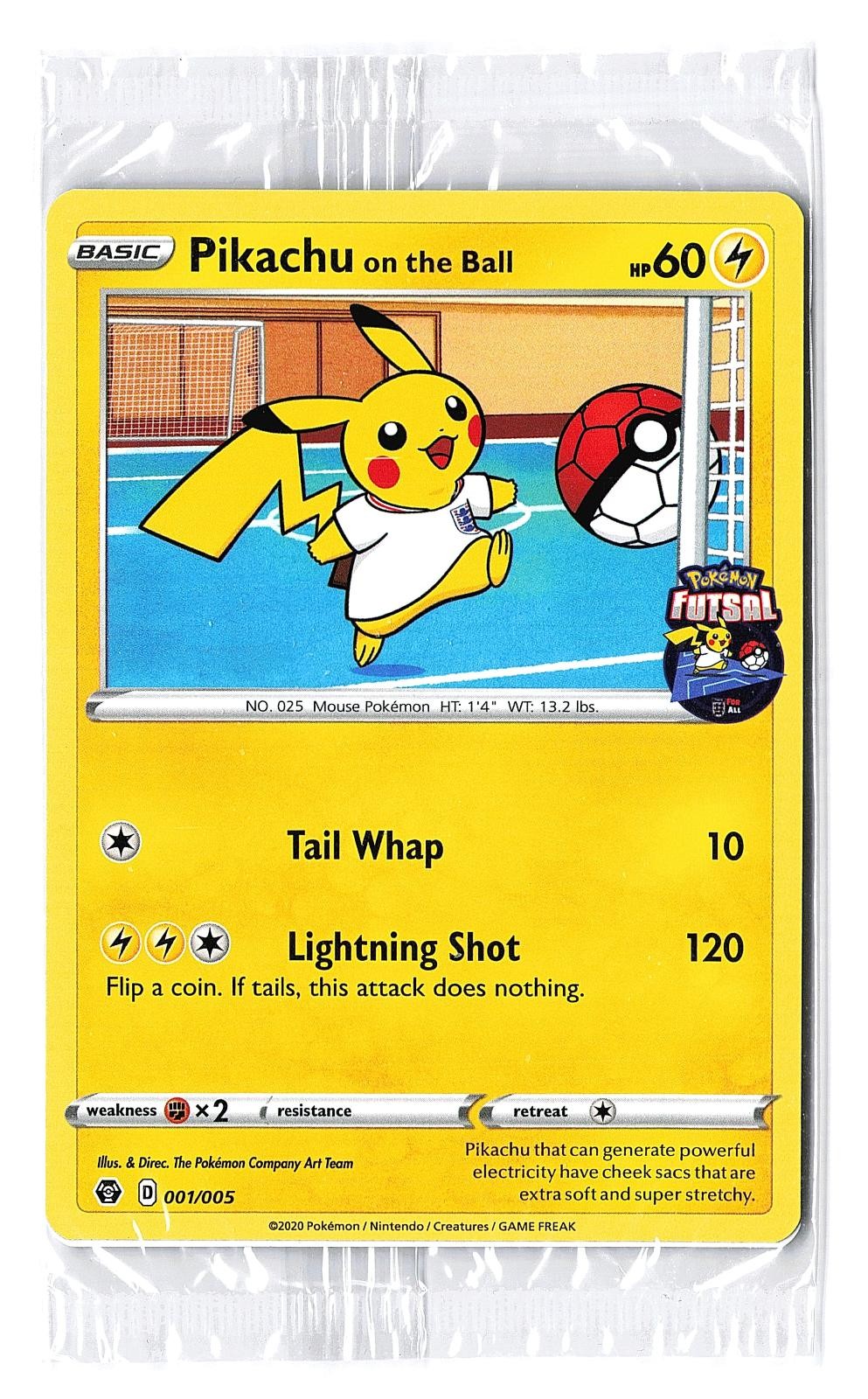 Pikachu on the Ball (Pokemon Futsal) 001/005 - UK EXCLUSIVE - Pokemon NM SEALED Pikachu on the Ball (Pokemon Futsal) 001/005 - UK EXCLUSIVE - Pokemon NM SEALED