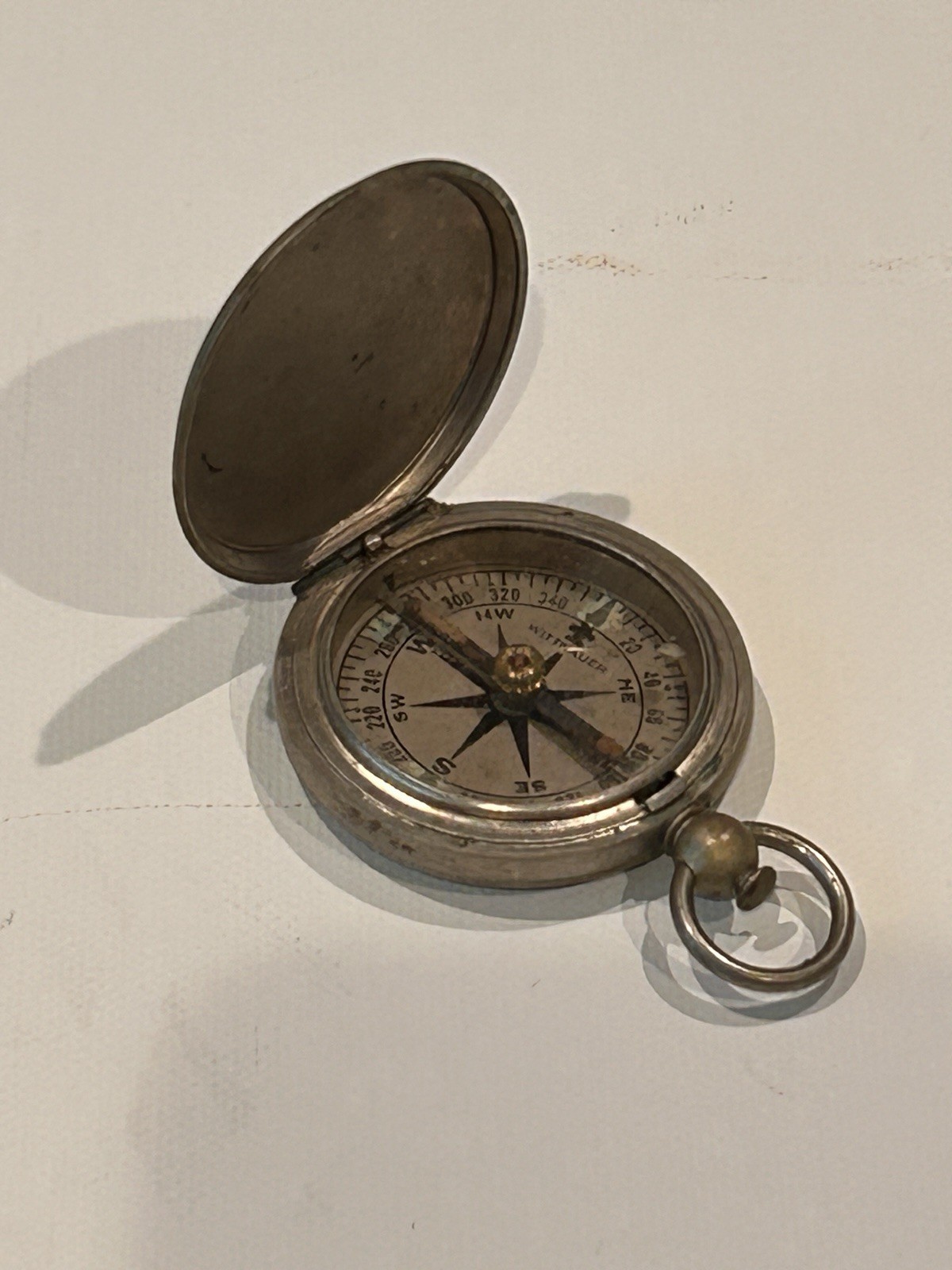 U.S. Military Pocket Compass Wittnauer WWI Era Antique Army Navigation Stamped U.S. Military Pocket Compass Wittnauer WWI Era Antique Army Navigation Stamped