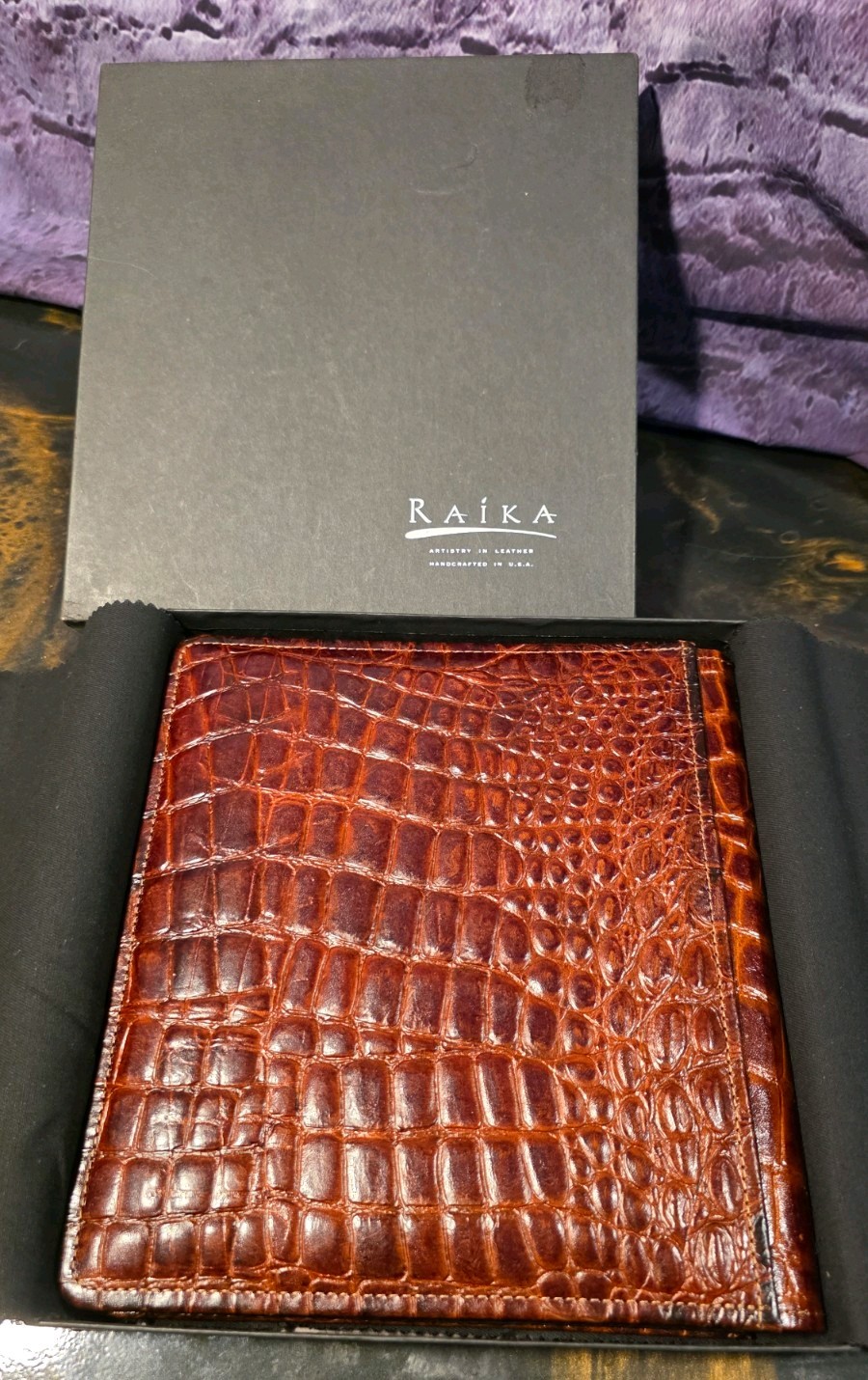 Raika Artistry Genuine Top Grain Cowhide Large Leather Photo Album NIB Raika Artistry Genuine Top Grain Cowhide Large Leather Photo Album NIB