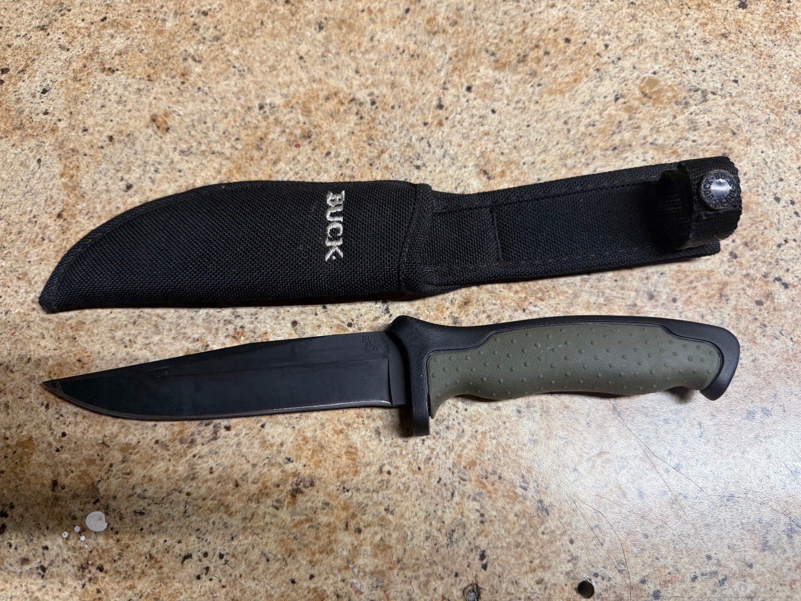 Vintage Buck USA 650 NightHawk Fixed Blade Knife w/Sheath-